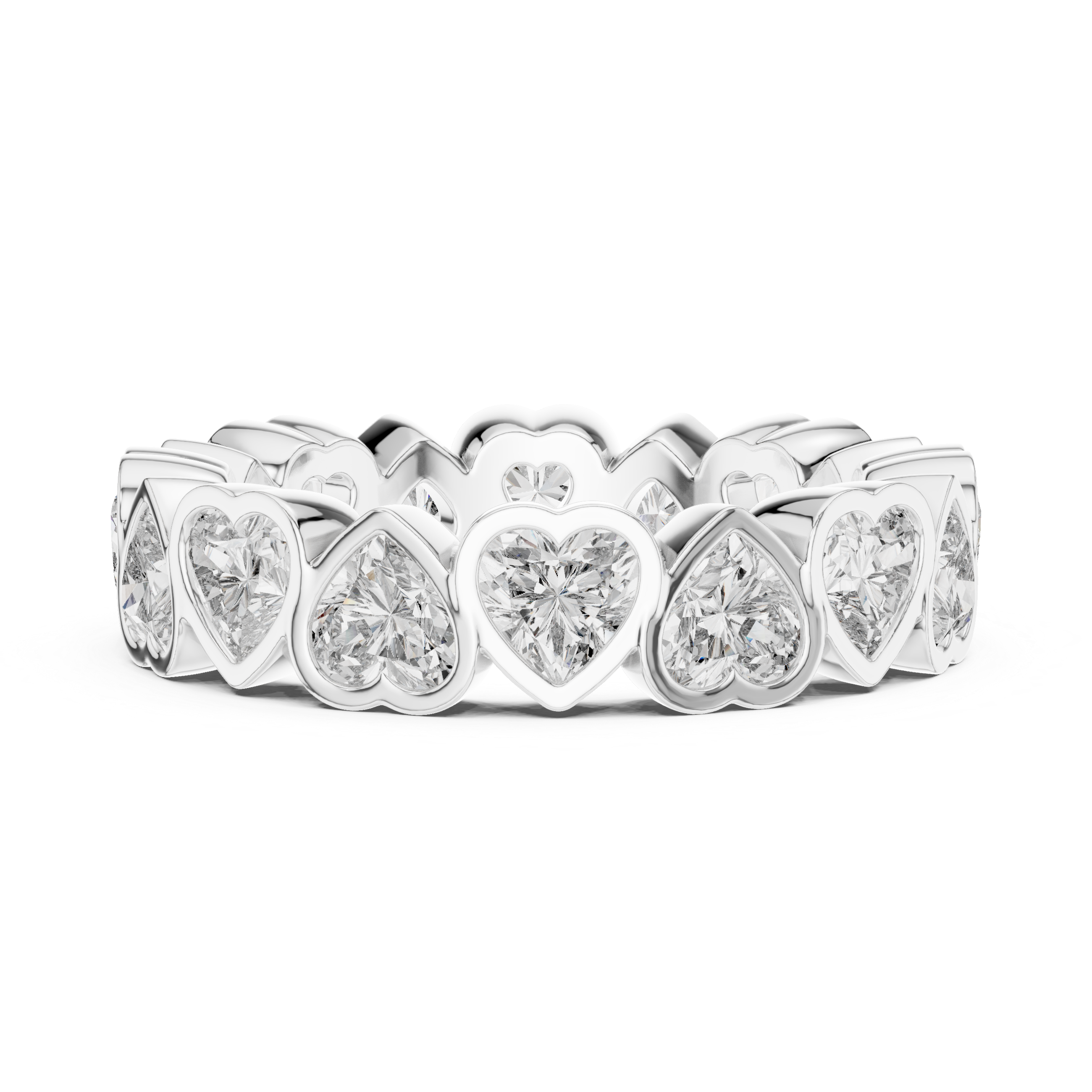 Heart-Shaped Diamond Eternity Band