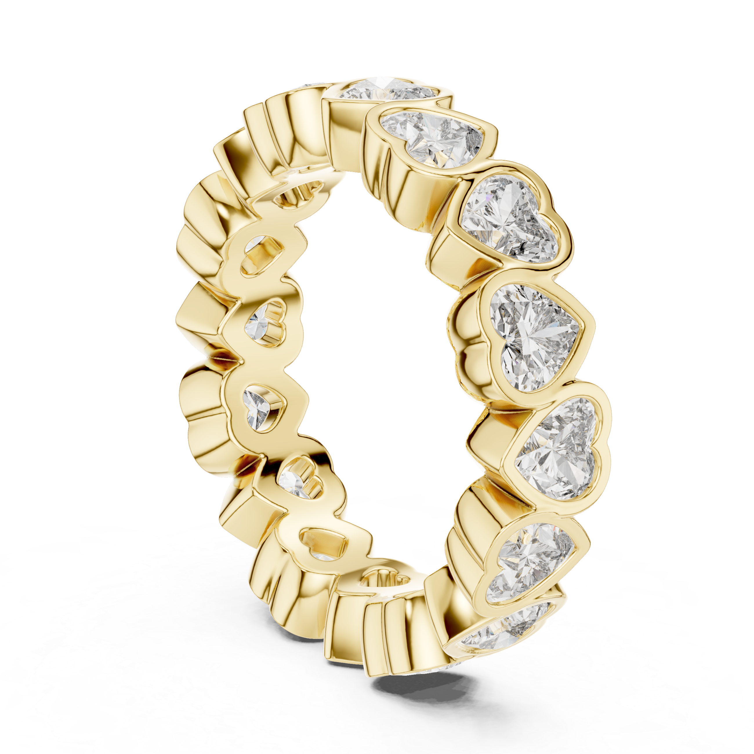 Heart-Shaped Diamond Eternity Band
