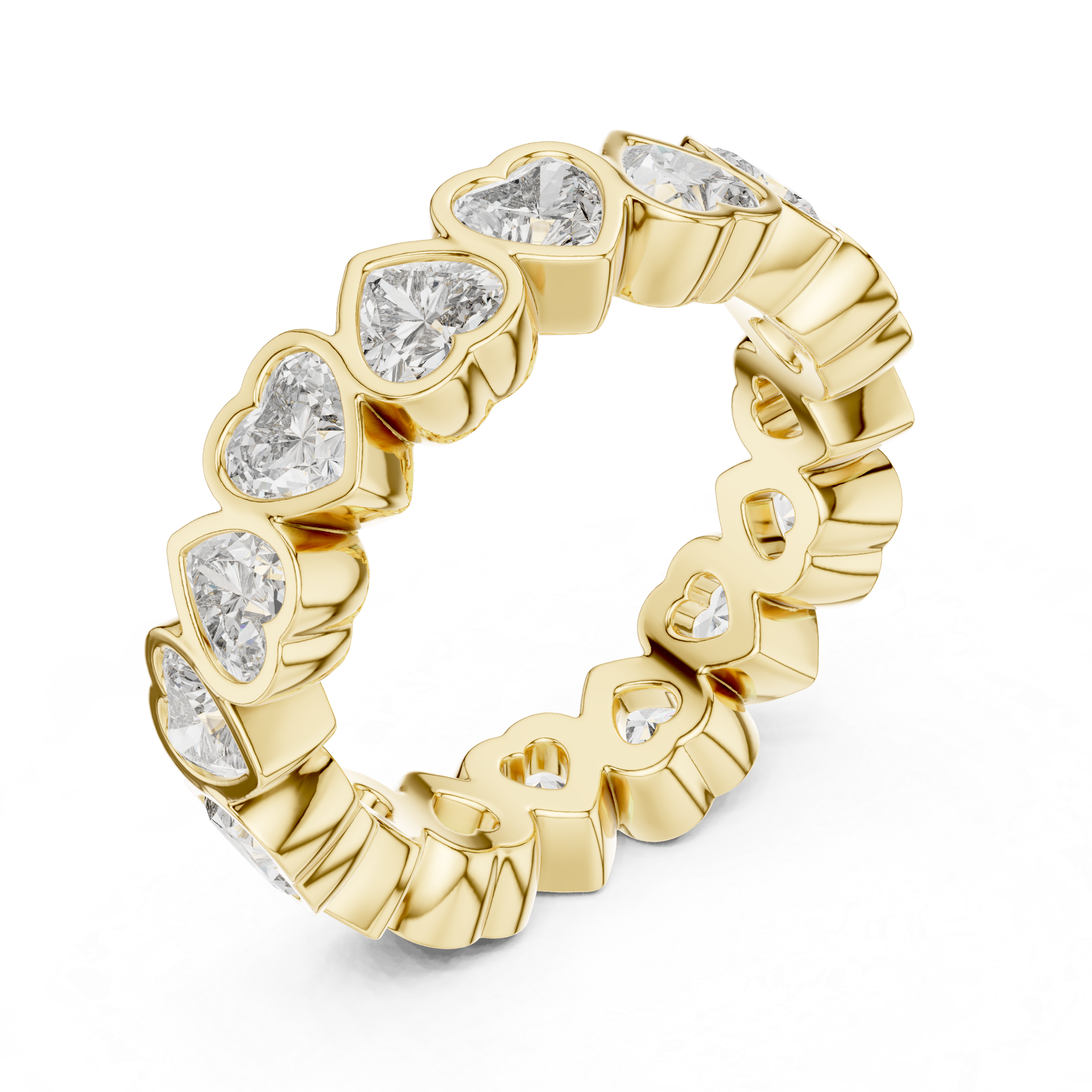 Heart-Shaped Diamond Eternity Band