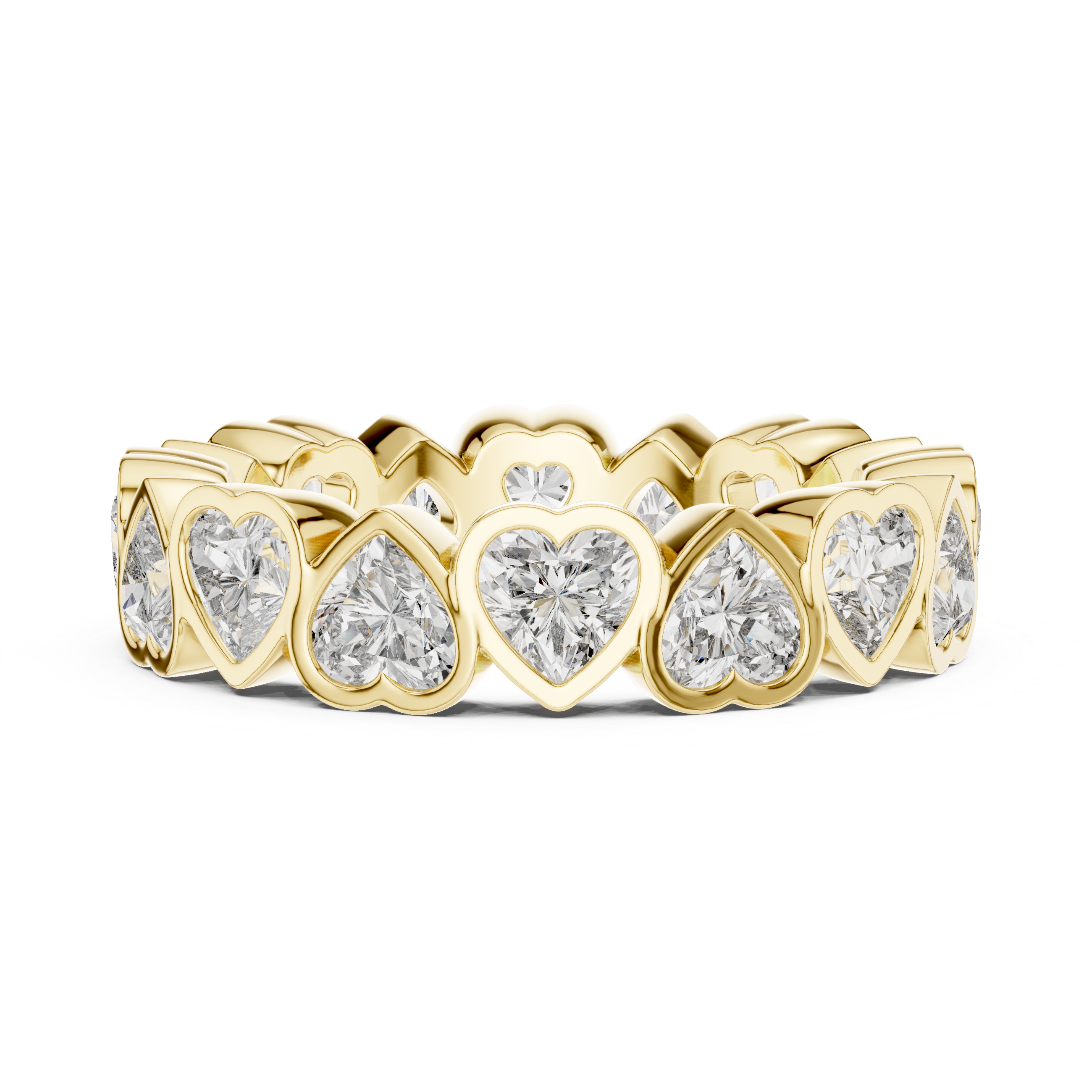 Heart-Shaped Diamond Eternity Band