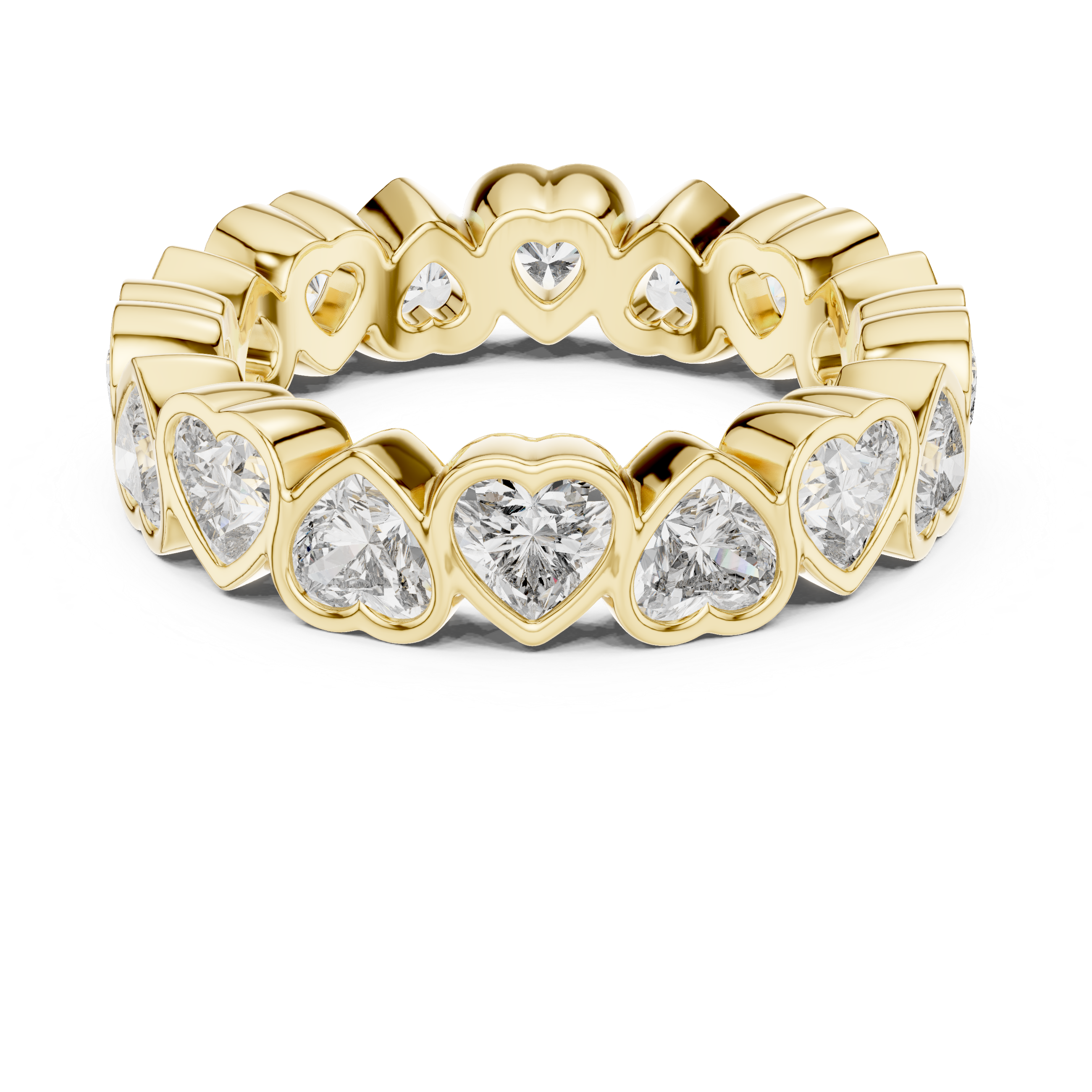 Heart-Shaped Diamond Eternity Band