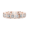 eternity band with bezel-set emerald-cut diamonds