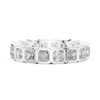 eternity band with bezel-set emerald-cut diamonds