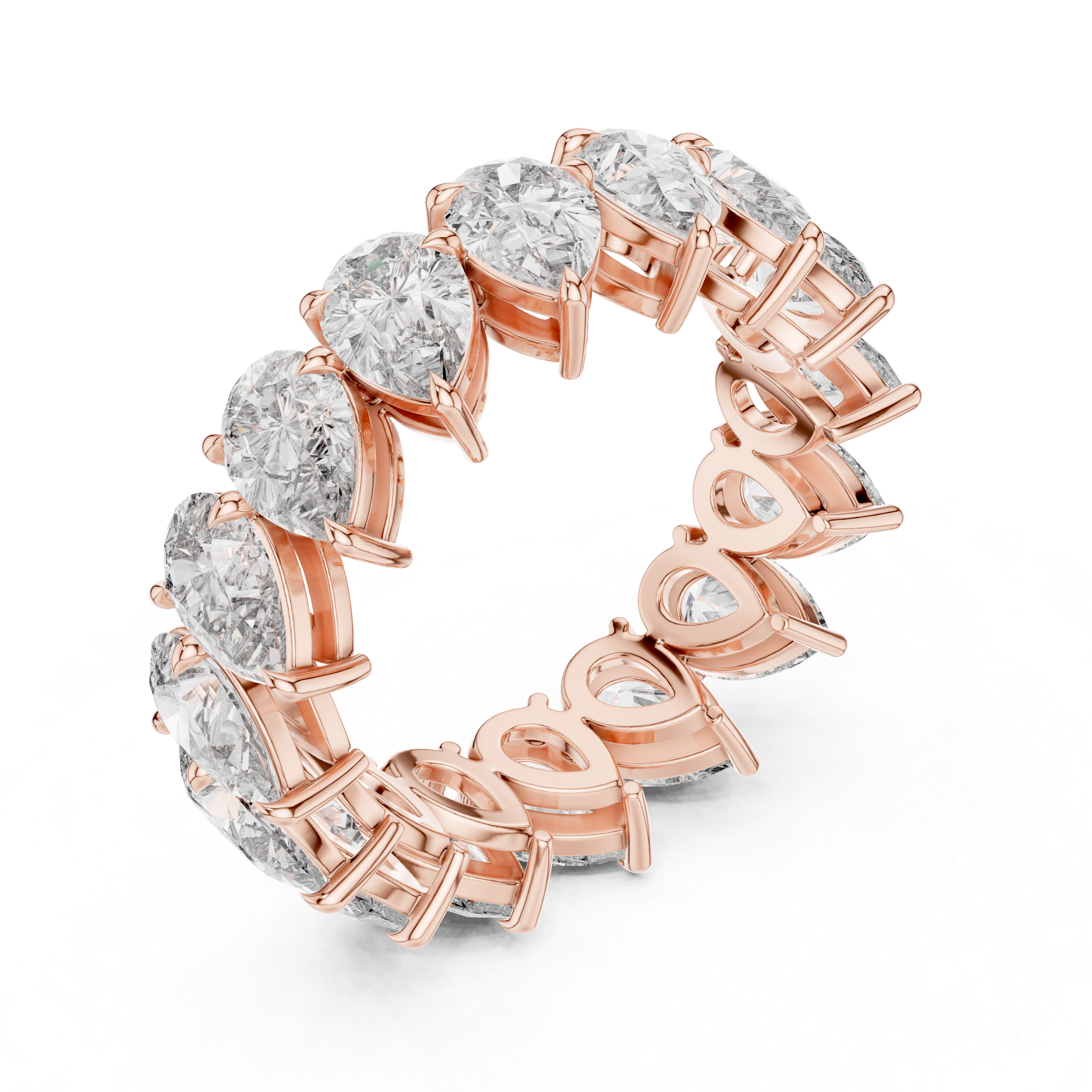 Pear-Shaped Diamond Eternity Ring