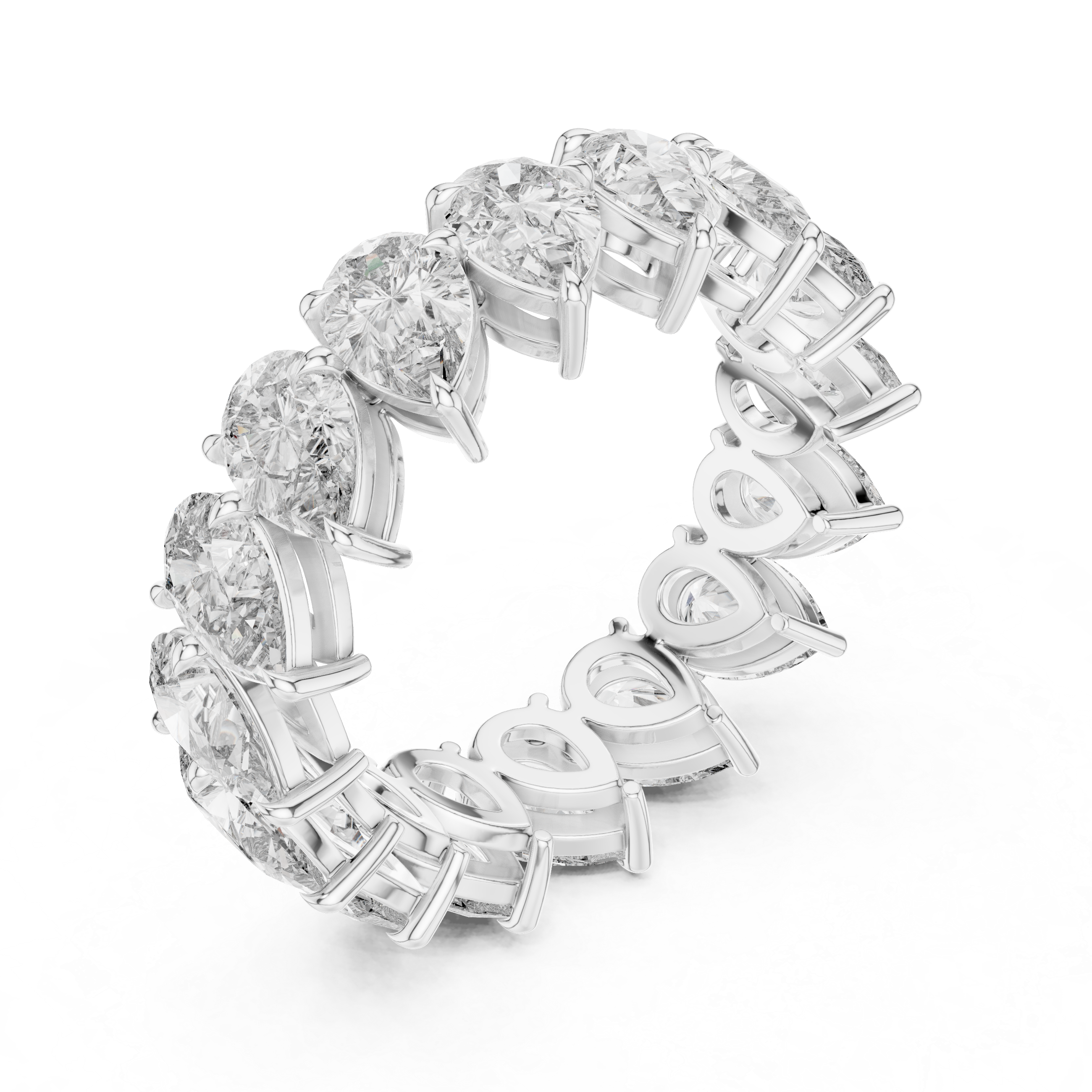 Pear-Shaped Diamond Eternity Ring