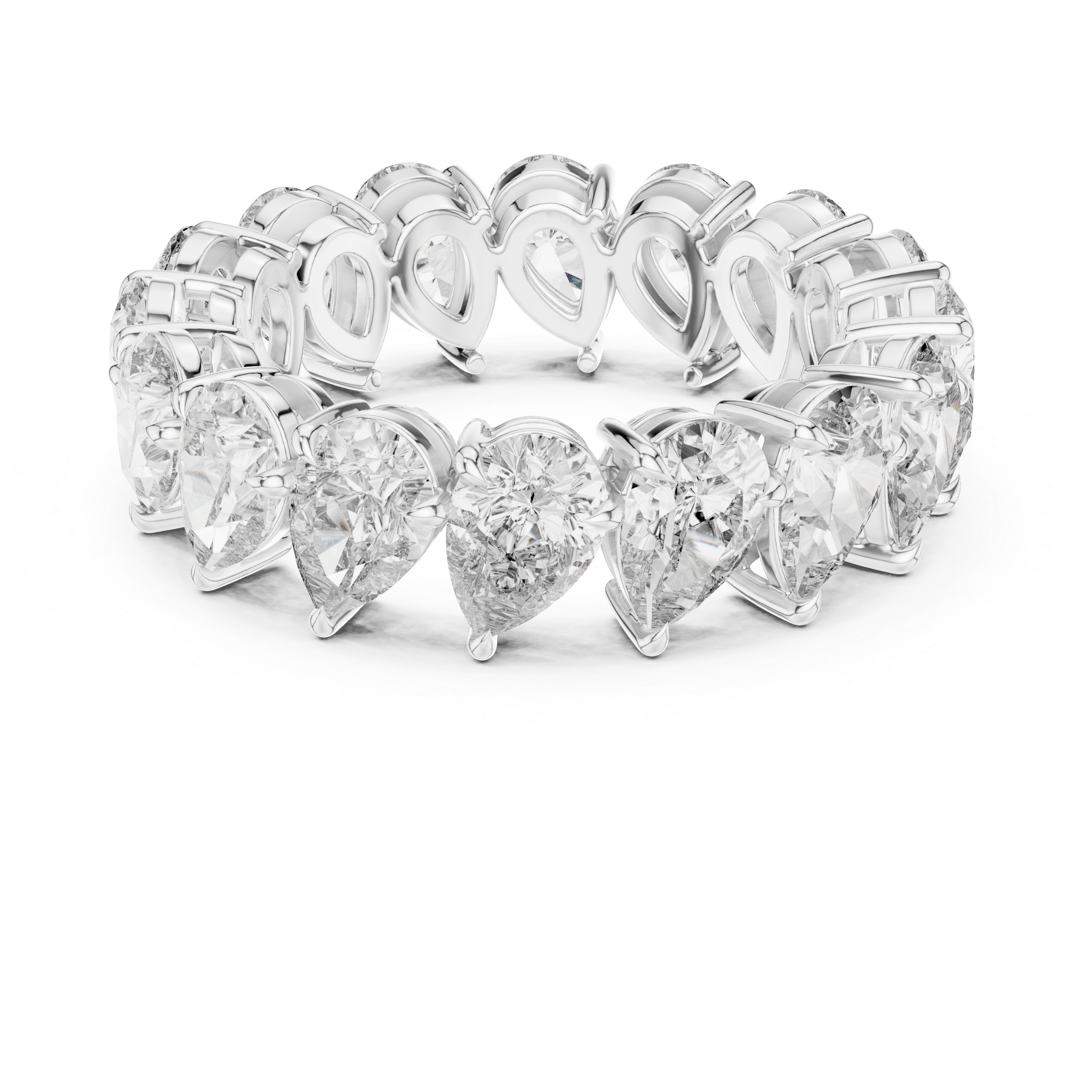 Pear-Shaped Diamond Eternity Ring
