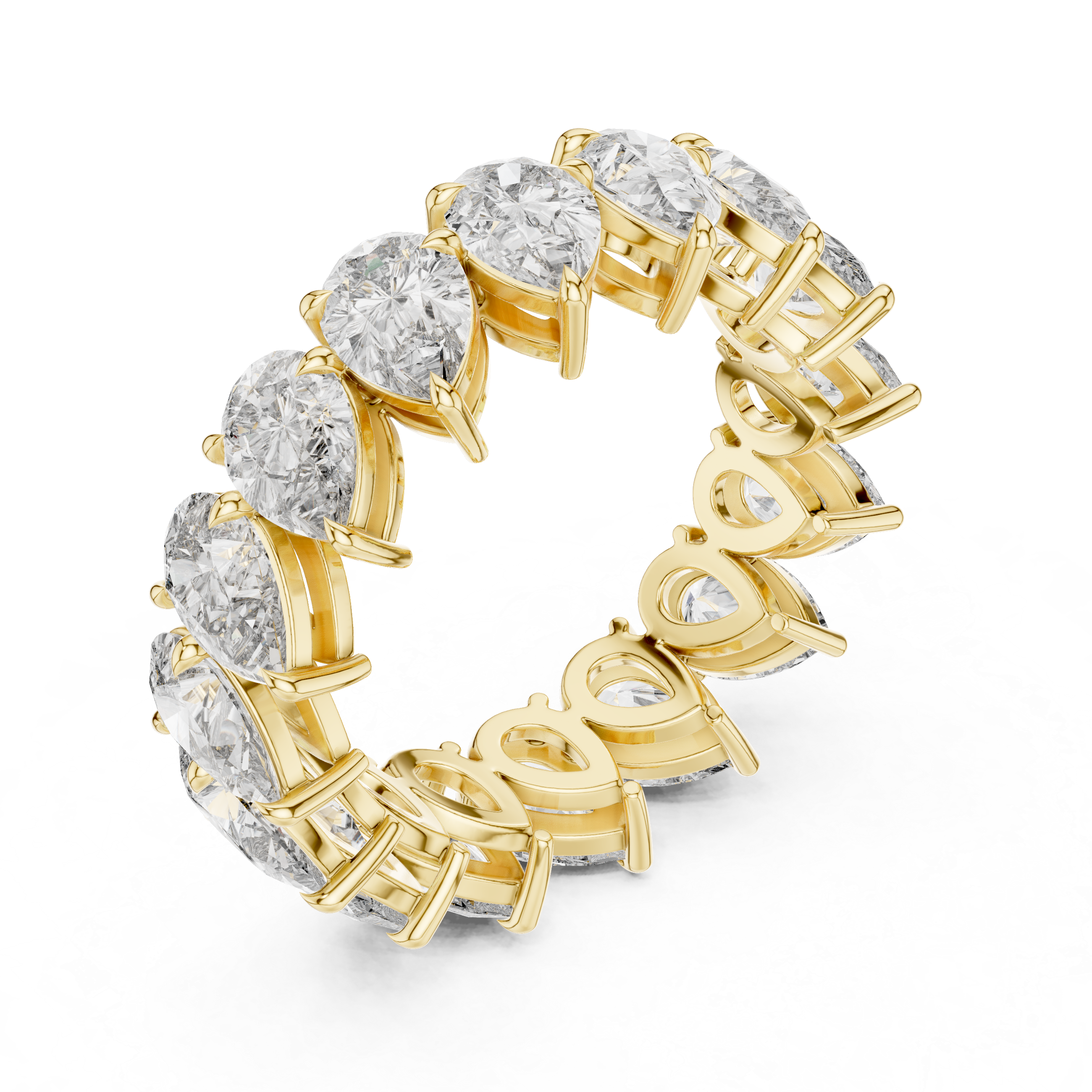 Pear-Shaped Diamond Eternity Ring