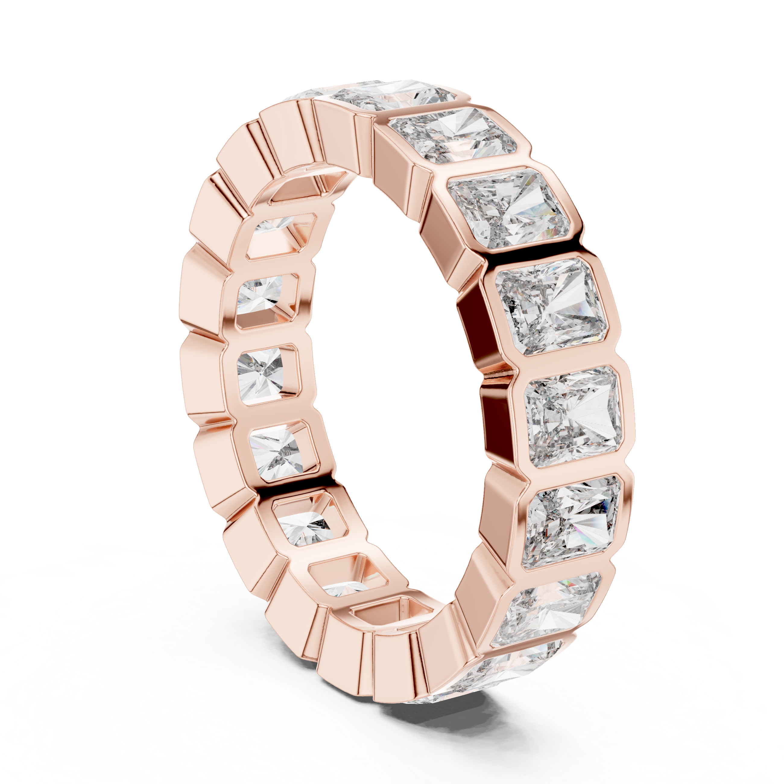 Eternity Band with Square-Cut Diamonds