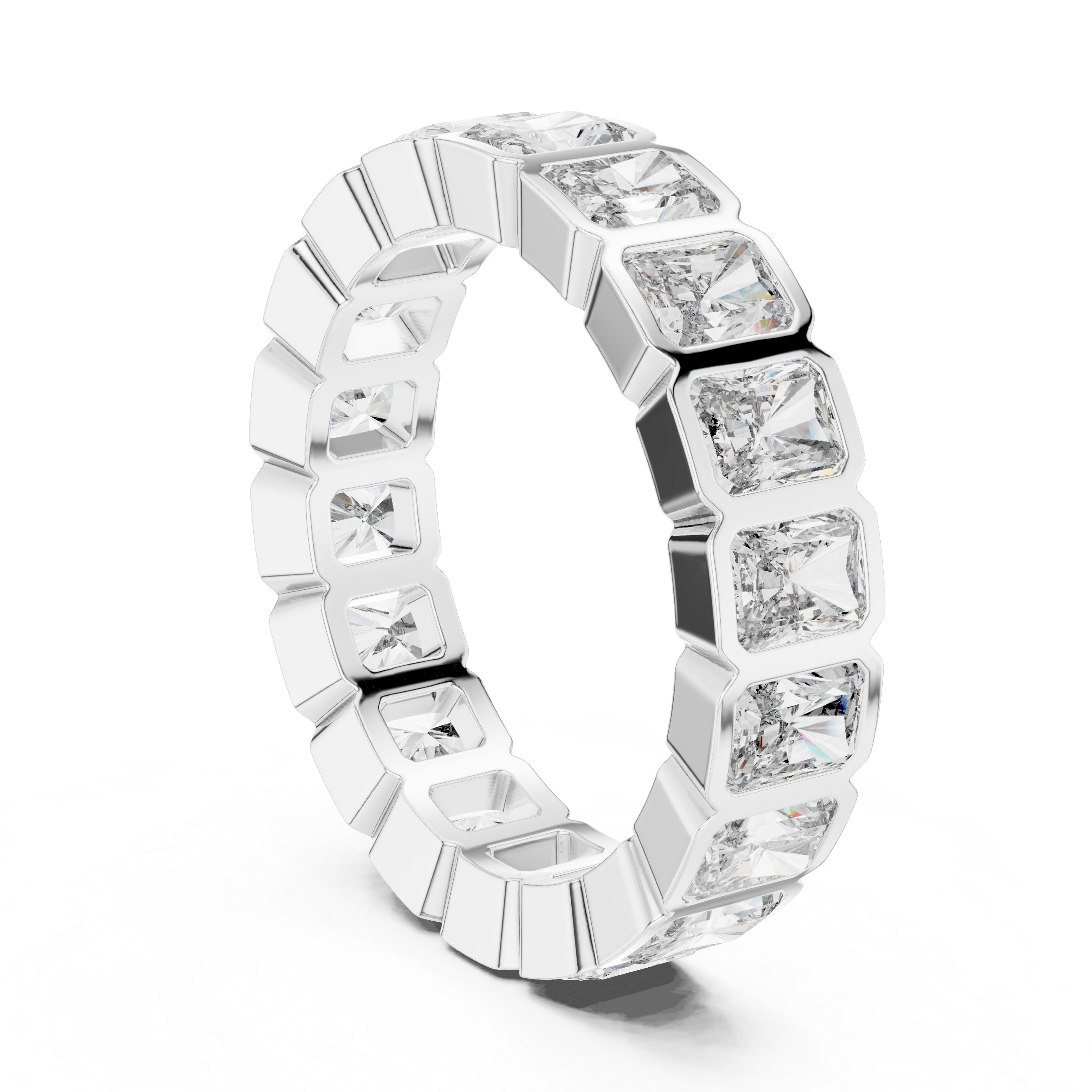 Eternity Band with Square-Cut Diamonds