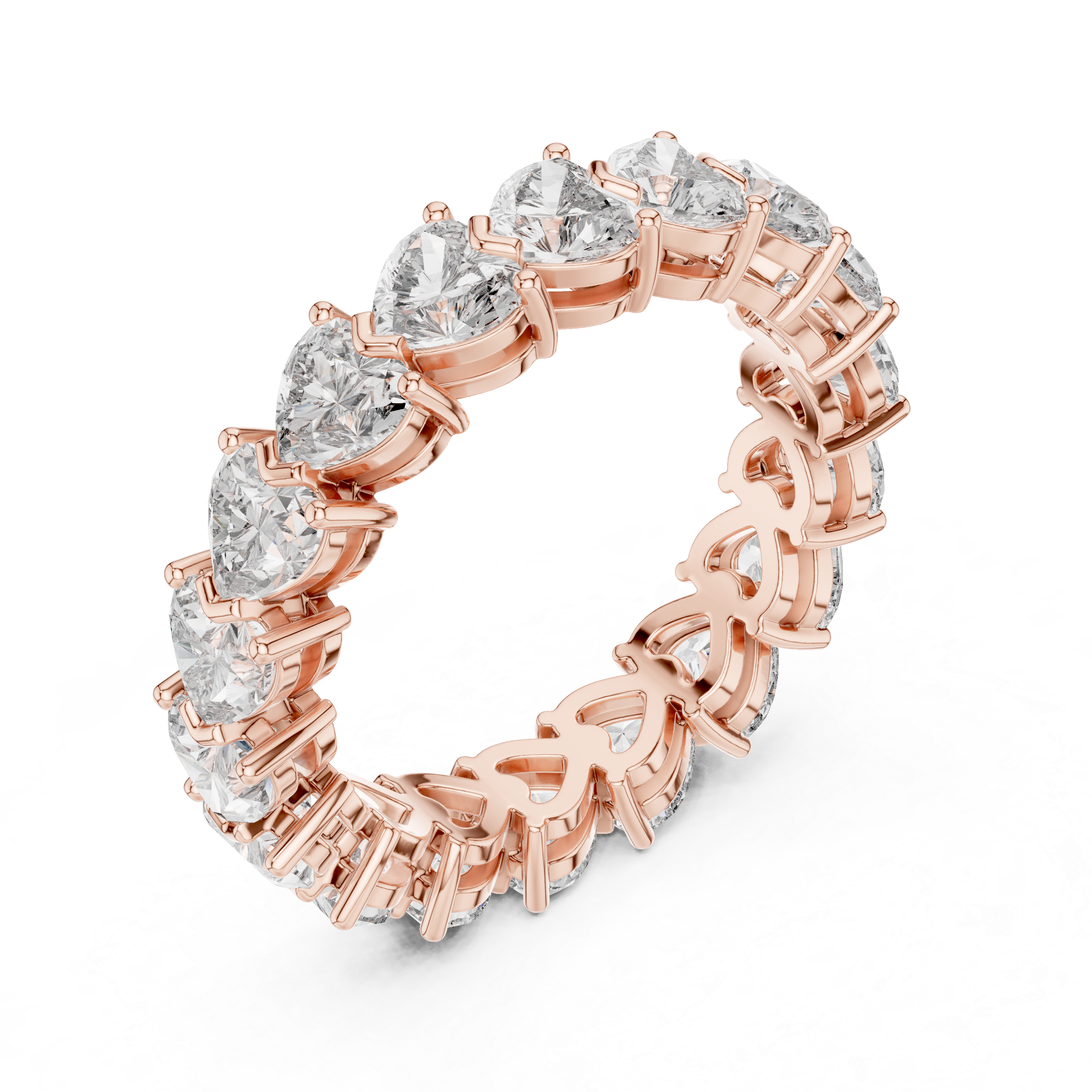 Pear cut diamond eternity band