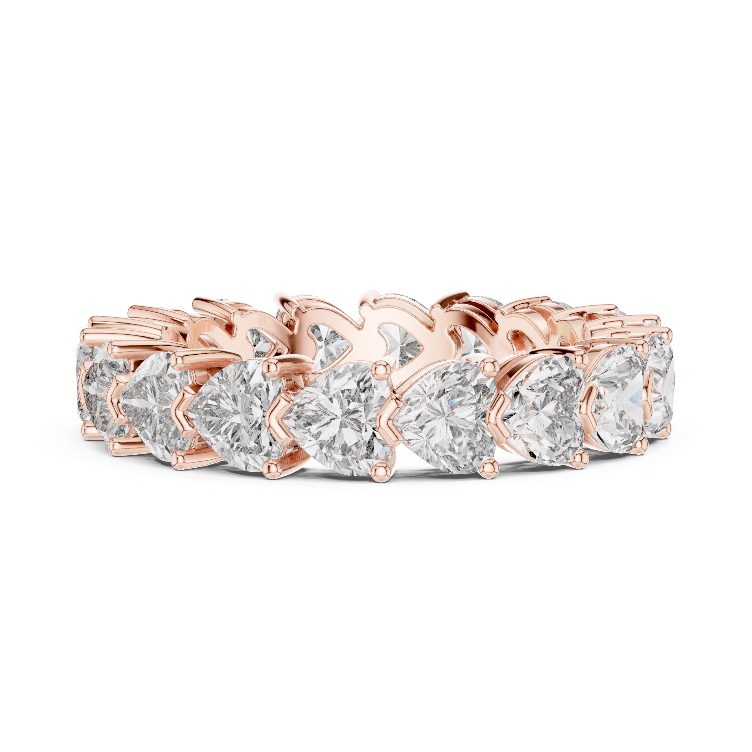 Pear cut diamond eternity band