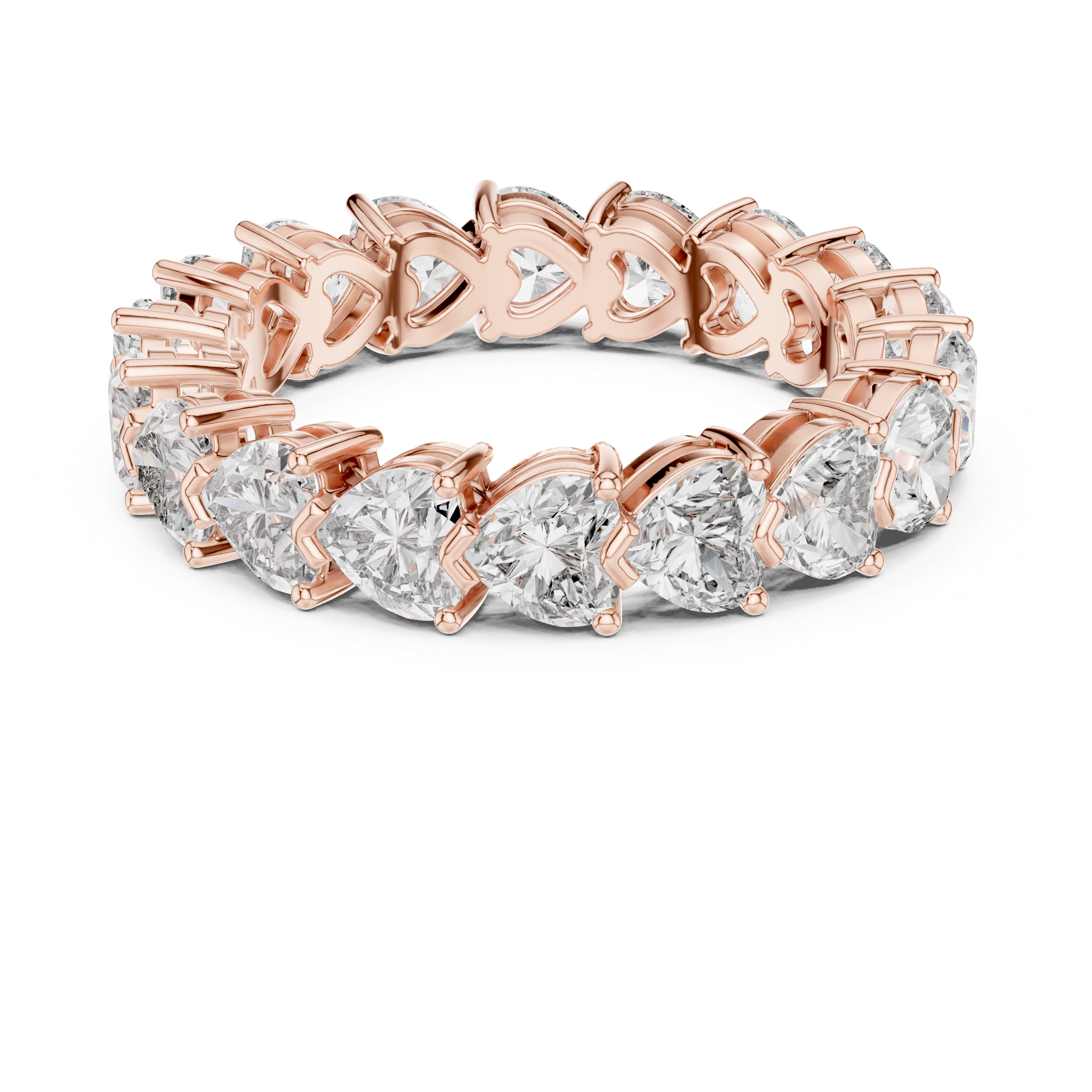 Pear cut diamond eternity band