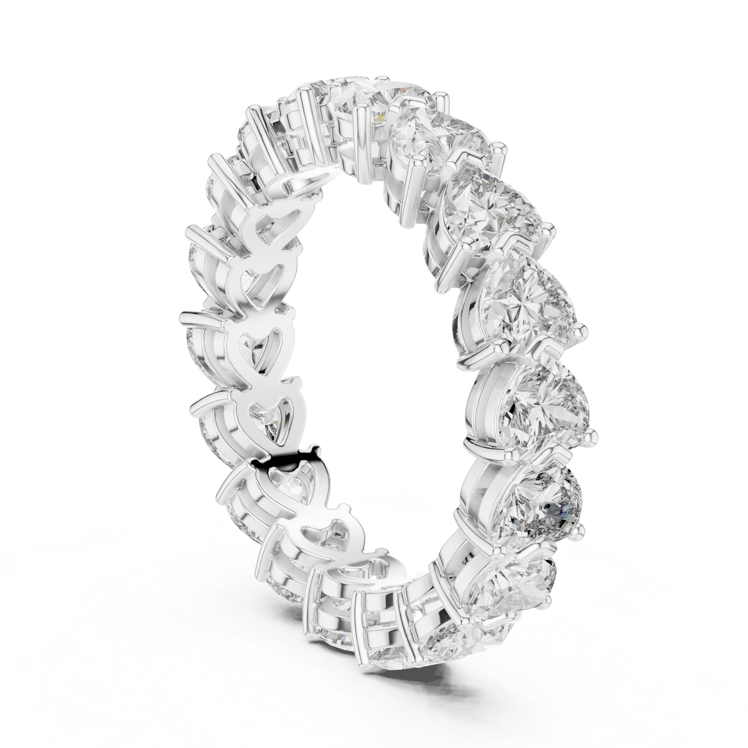 Pear cut diamond eternity band