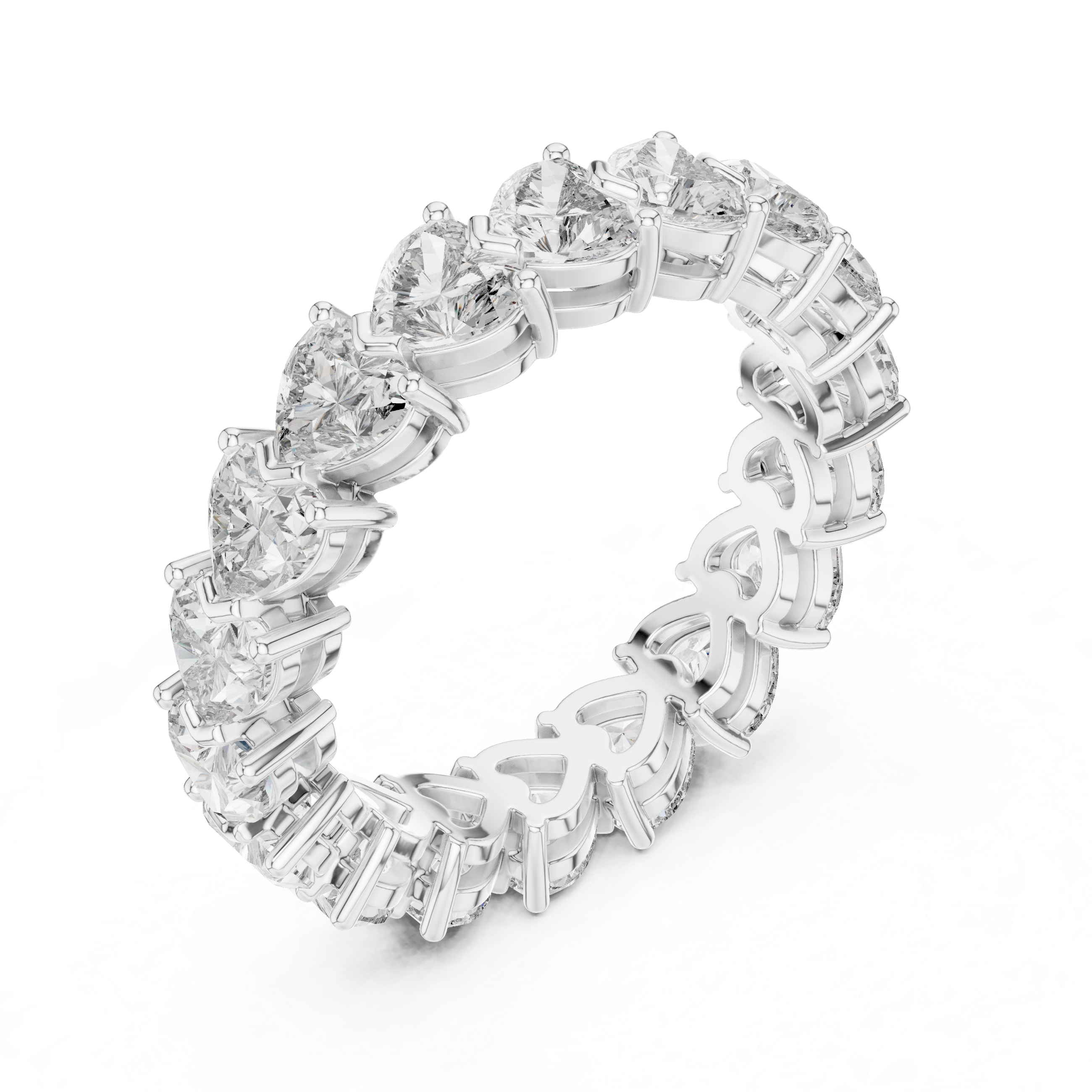 Pear cut diamond eternity band