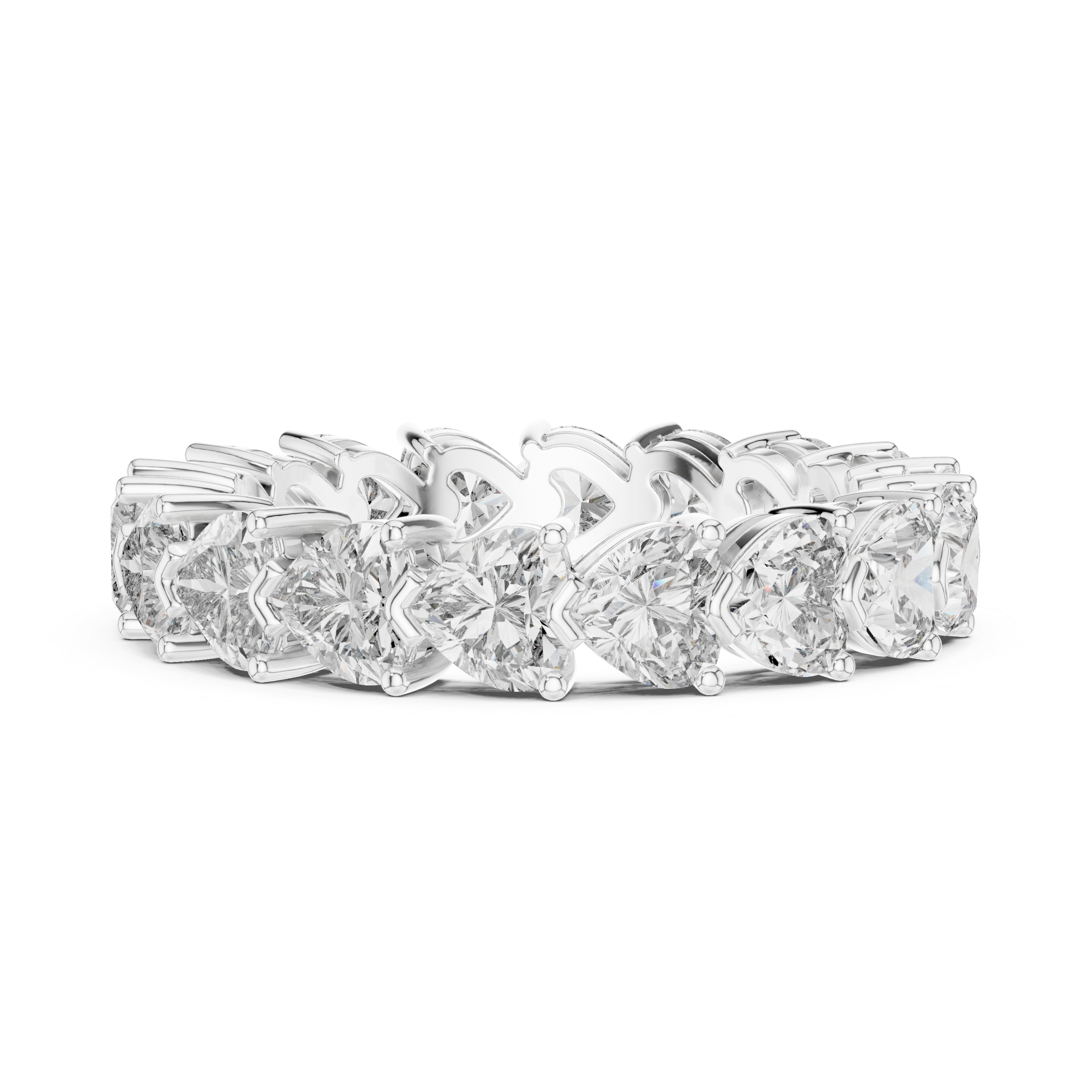 Pear cut diamond eternity band