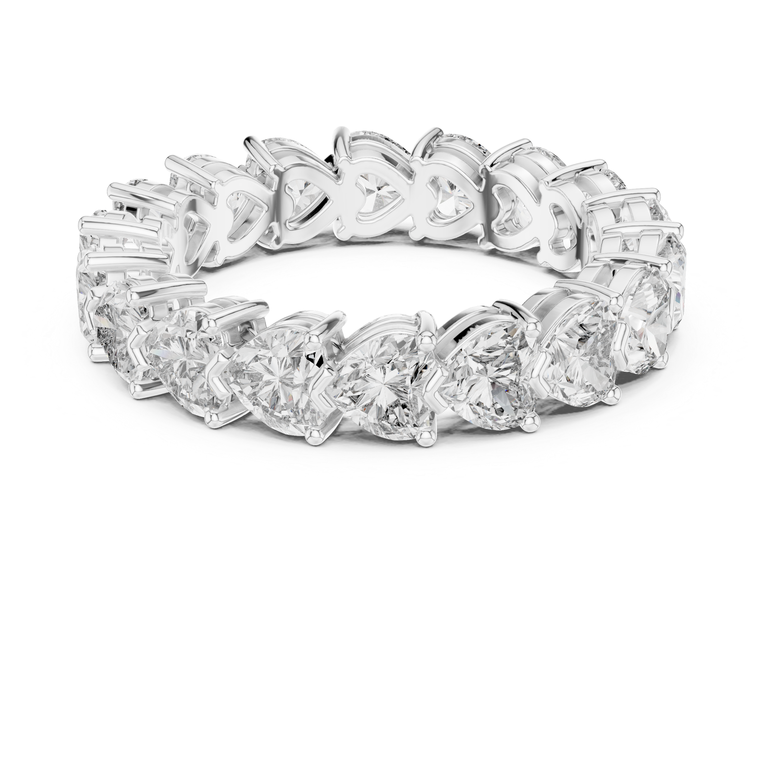 Pear cut diamond eternity band