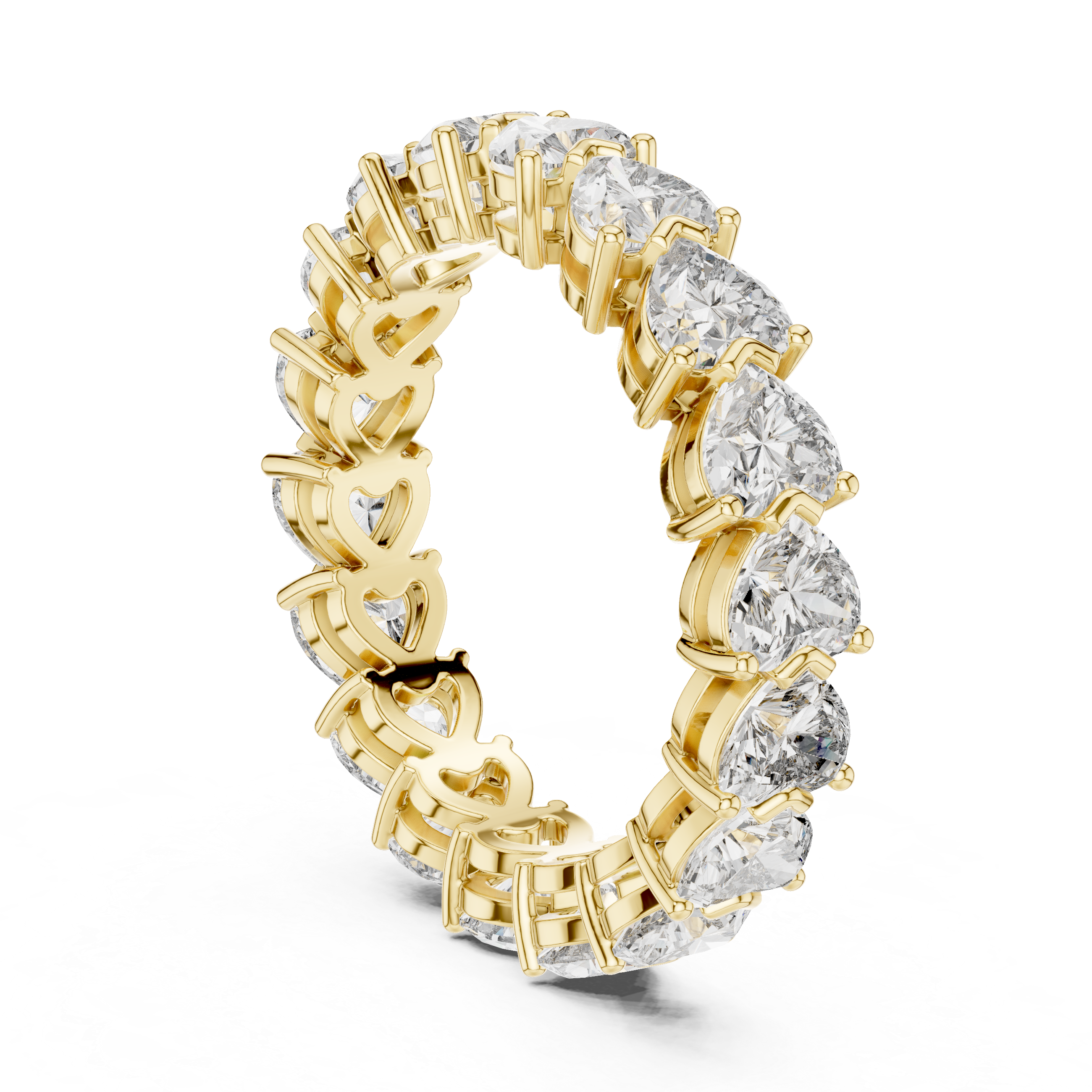 Pear cut diamond eternity band