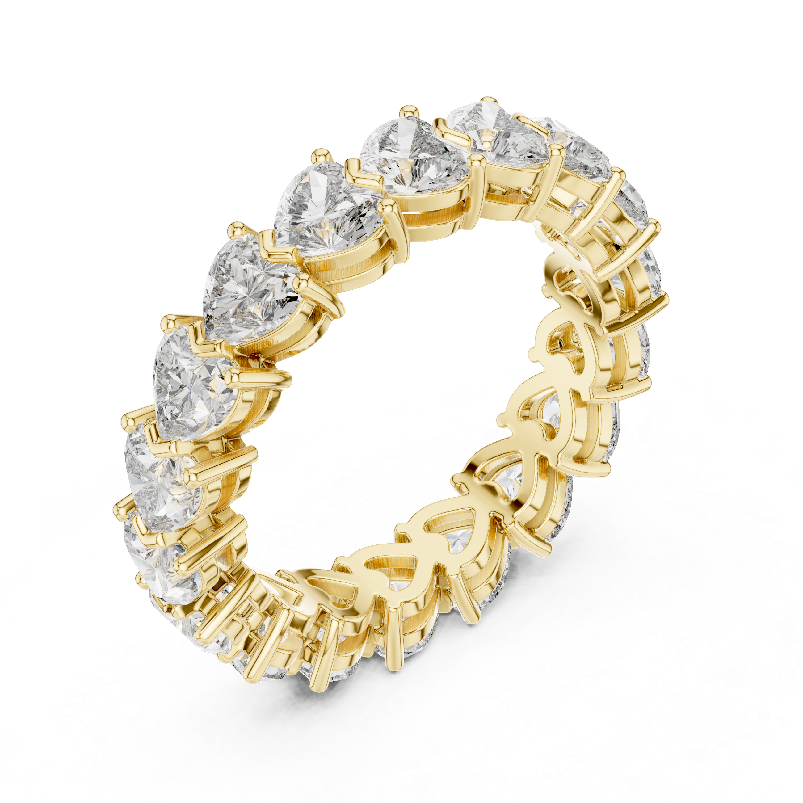 Pear cut diamond eternity band