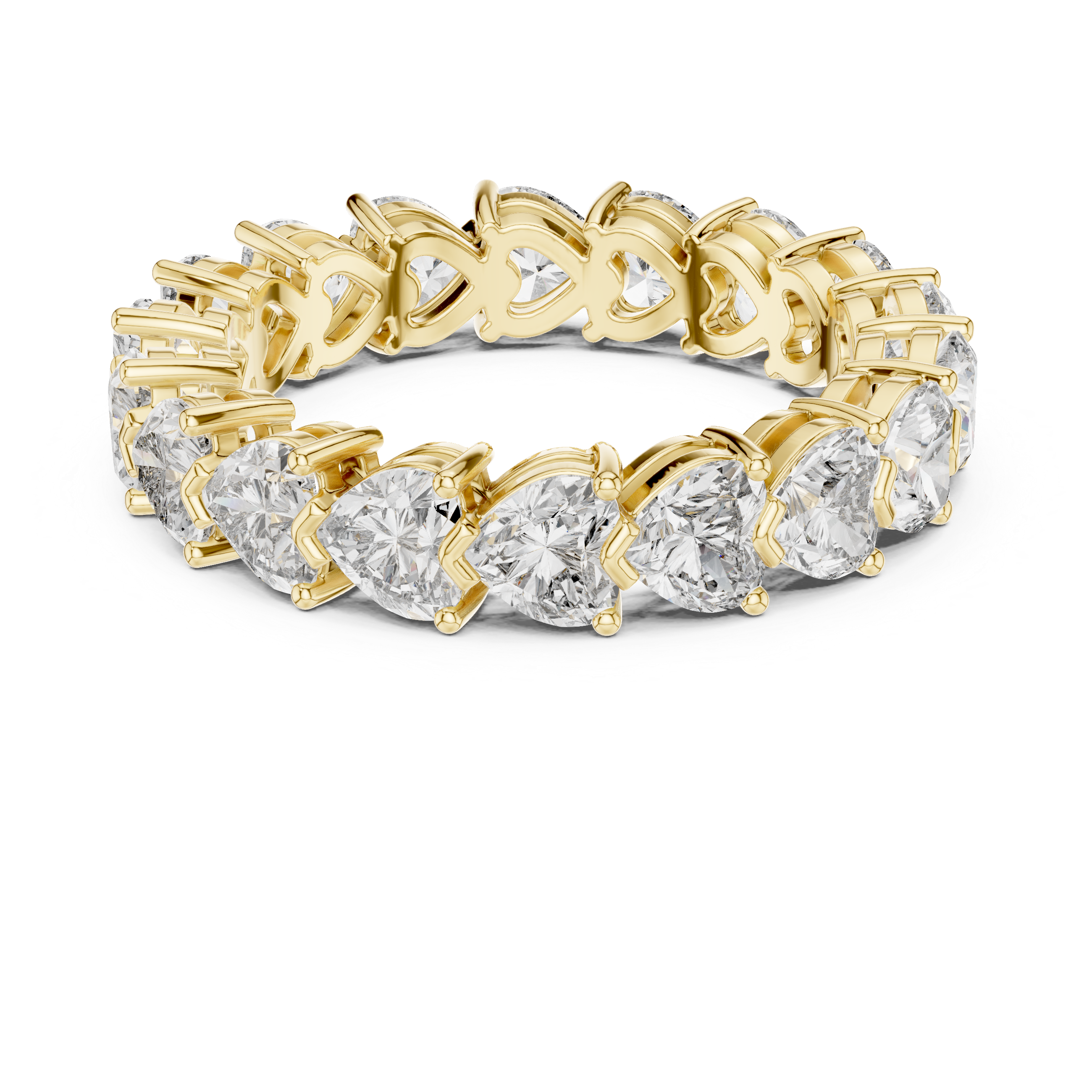 Pear cut diamond eternity band