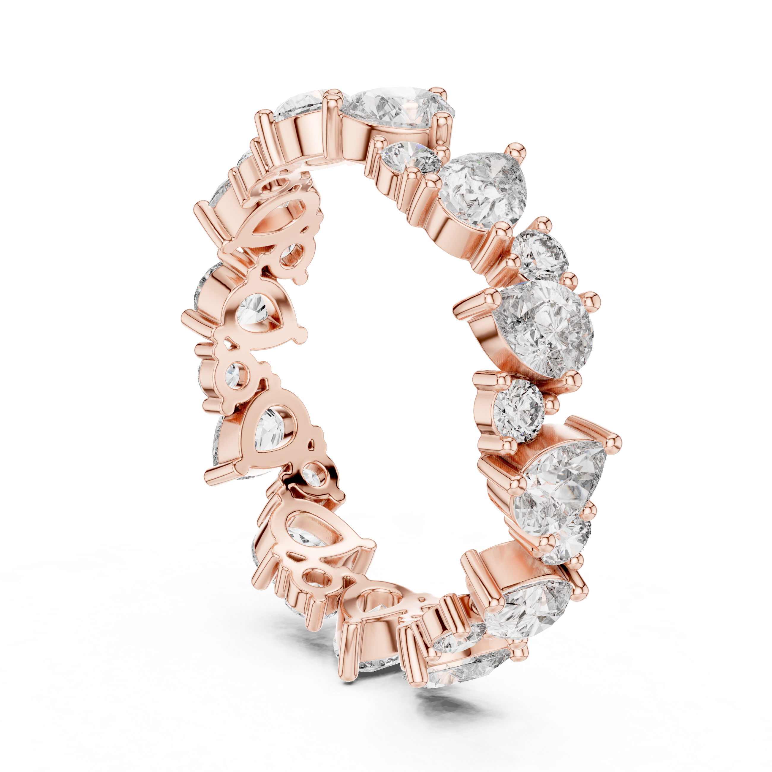 Love Pear Diamond Eternity Band