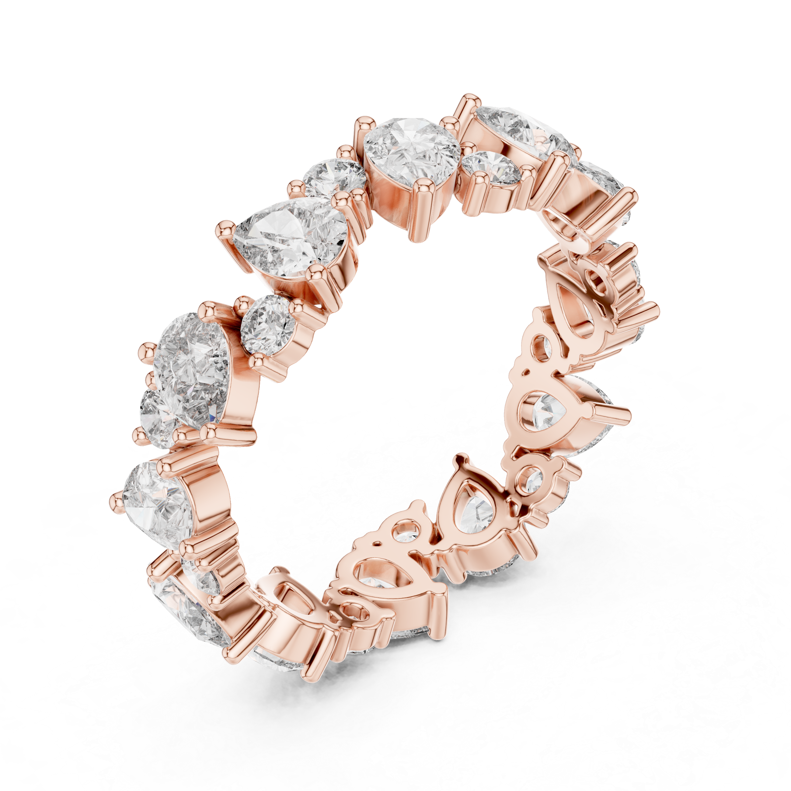 Love Pear Diamond Eternity Band