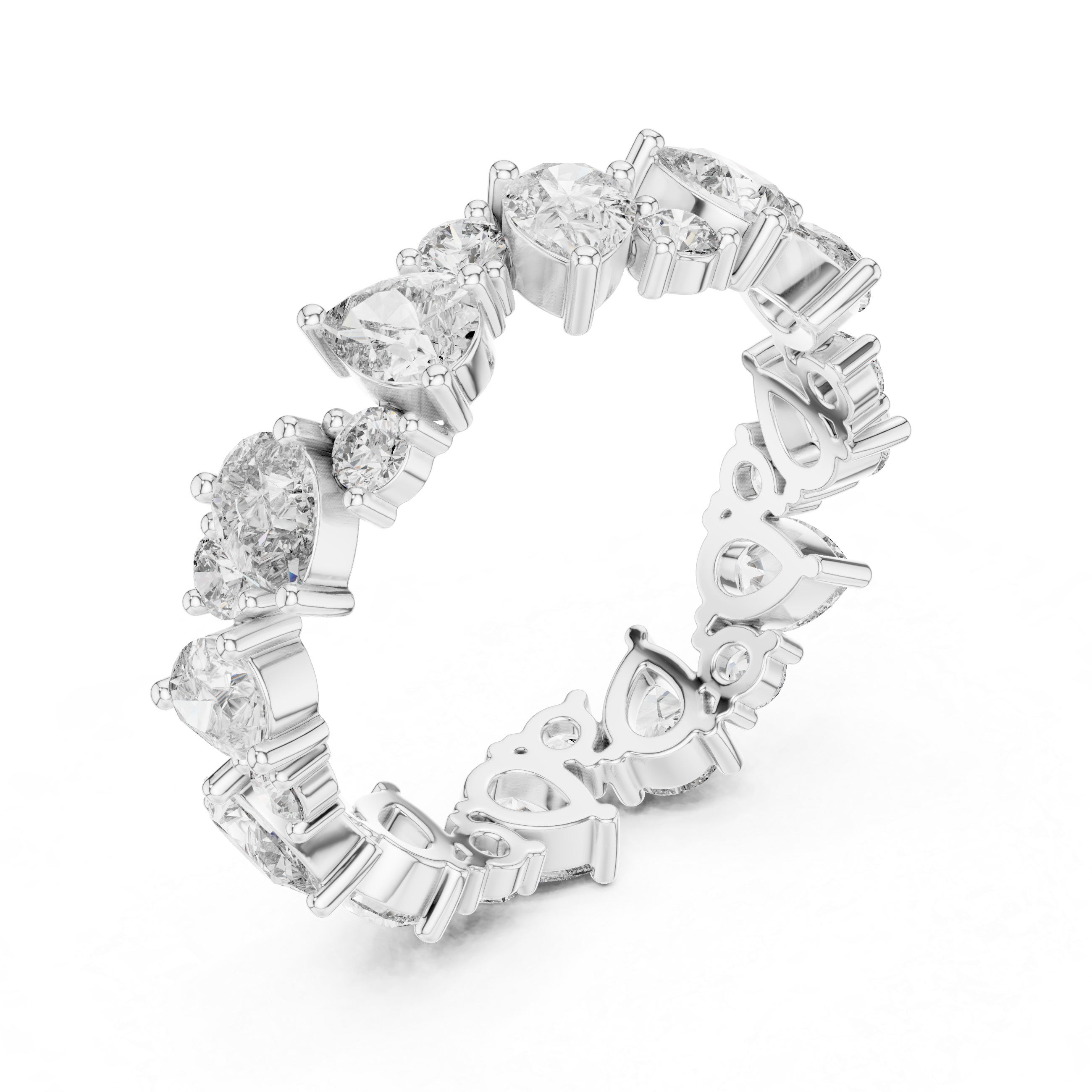 Love Pear Diamond Eternity Band
