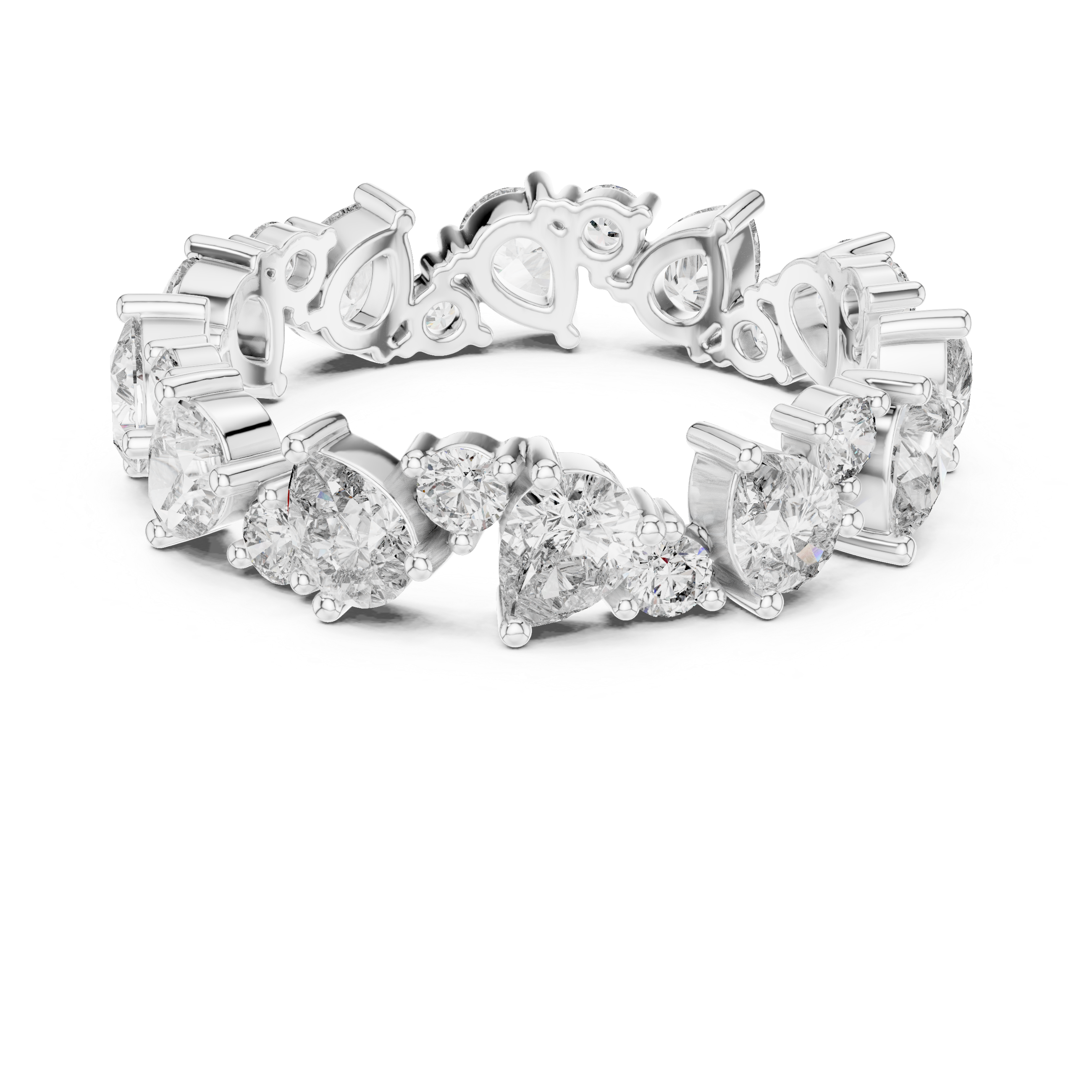 Love Pear Diamond Eternity Band