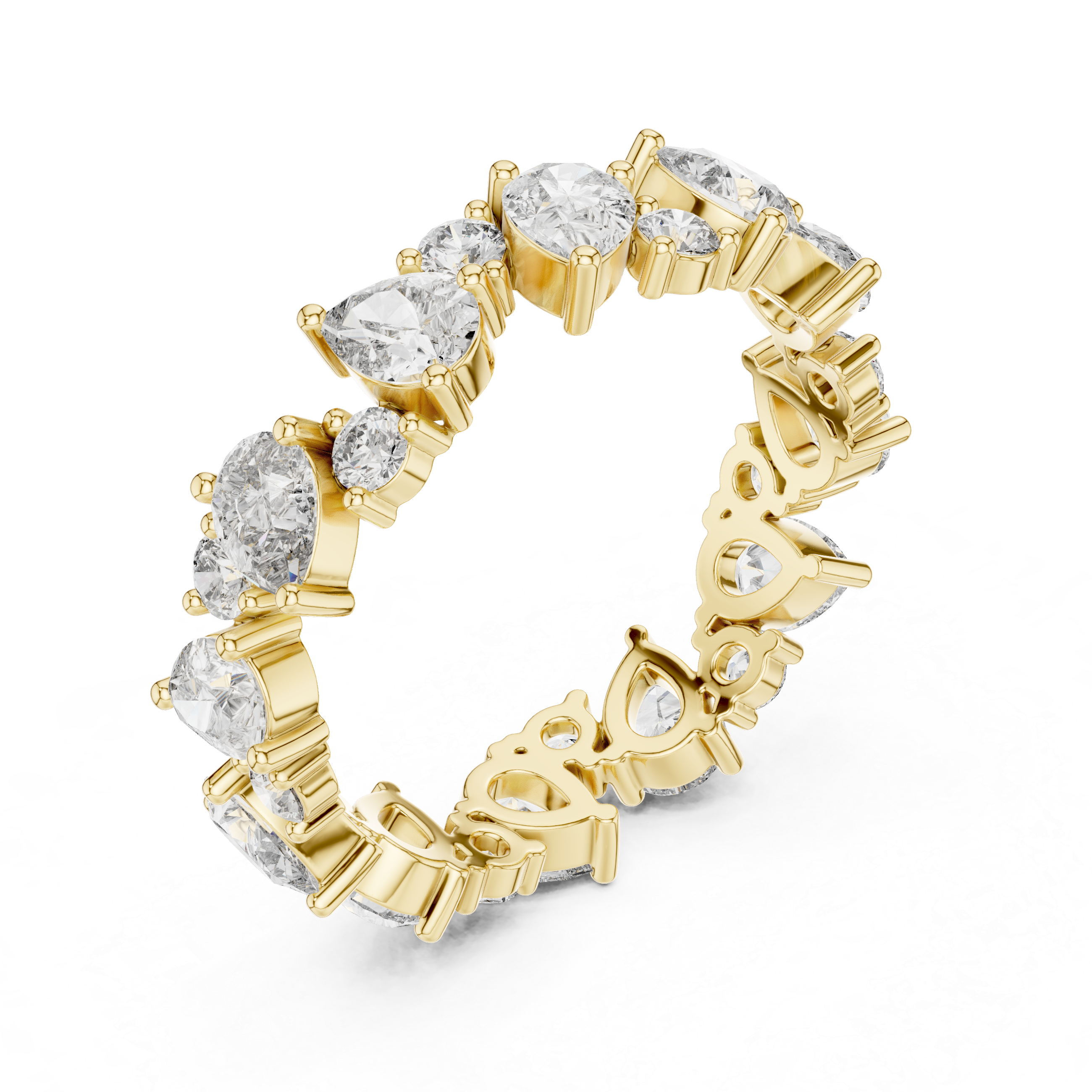 Love Pear Diamond Eternity Band
