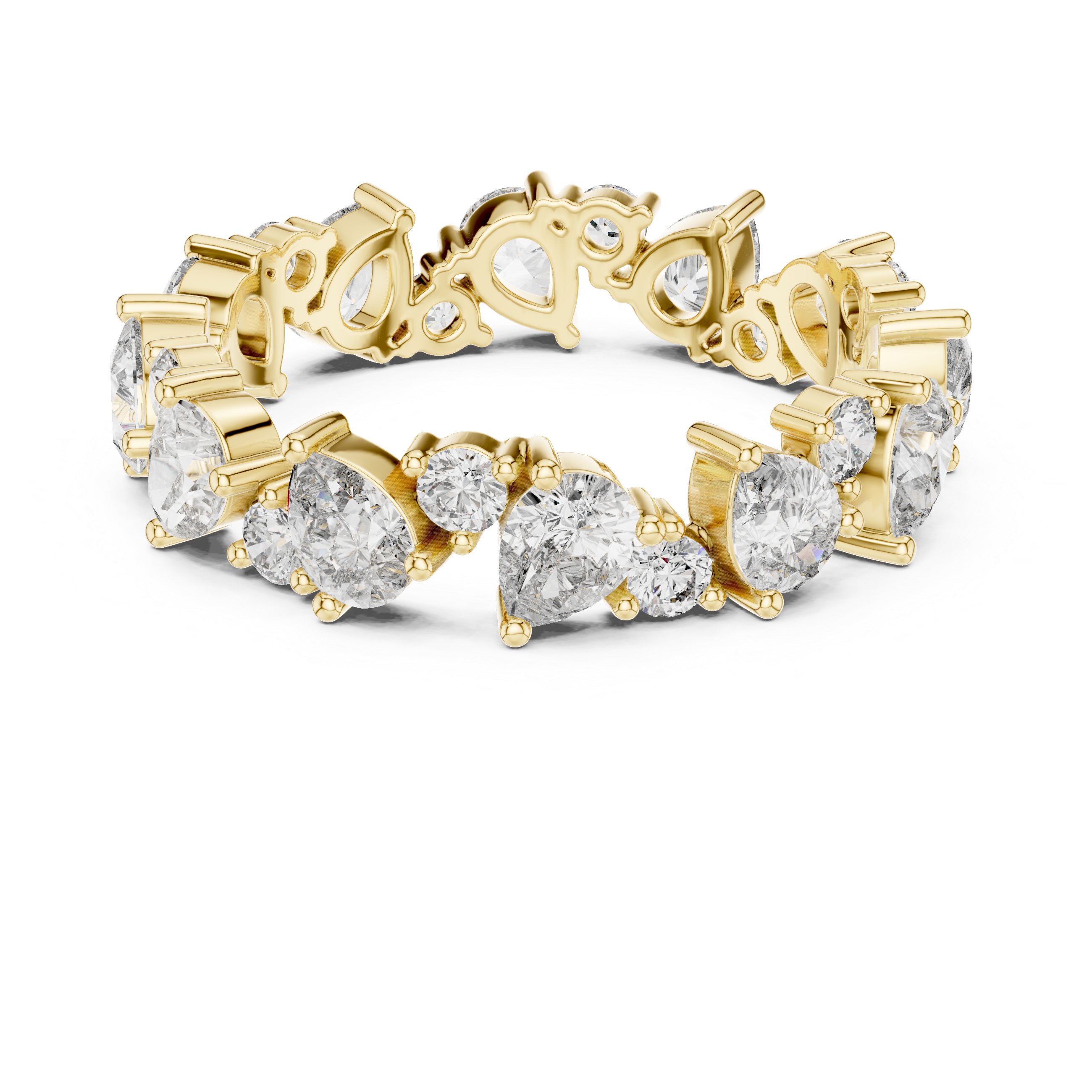 Love Pear Diamond Eternity Band