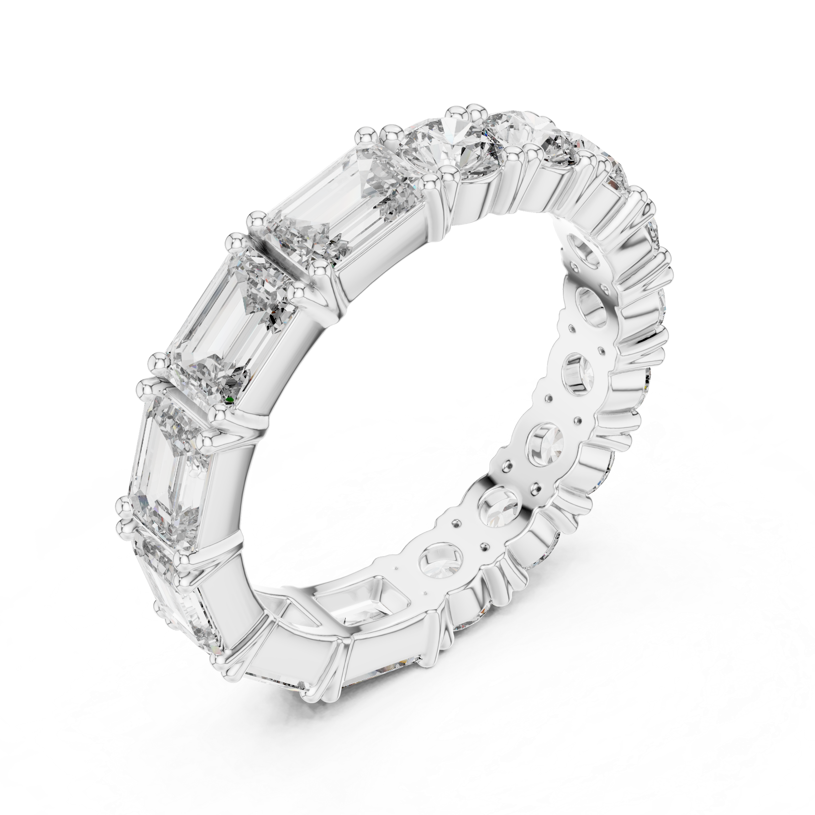 Round Diamond Eternity Band