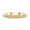 band with milgrain edges and sparkling round diamonds.
