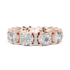 Radiant Rose Gold Diamond Eternity Band