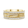 Multiple rows of sparkling round diamonds