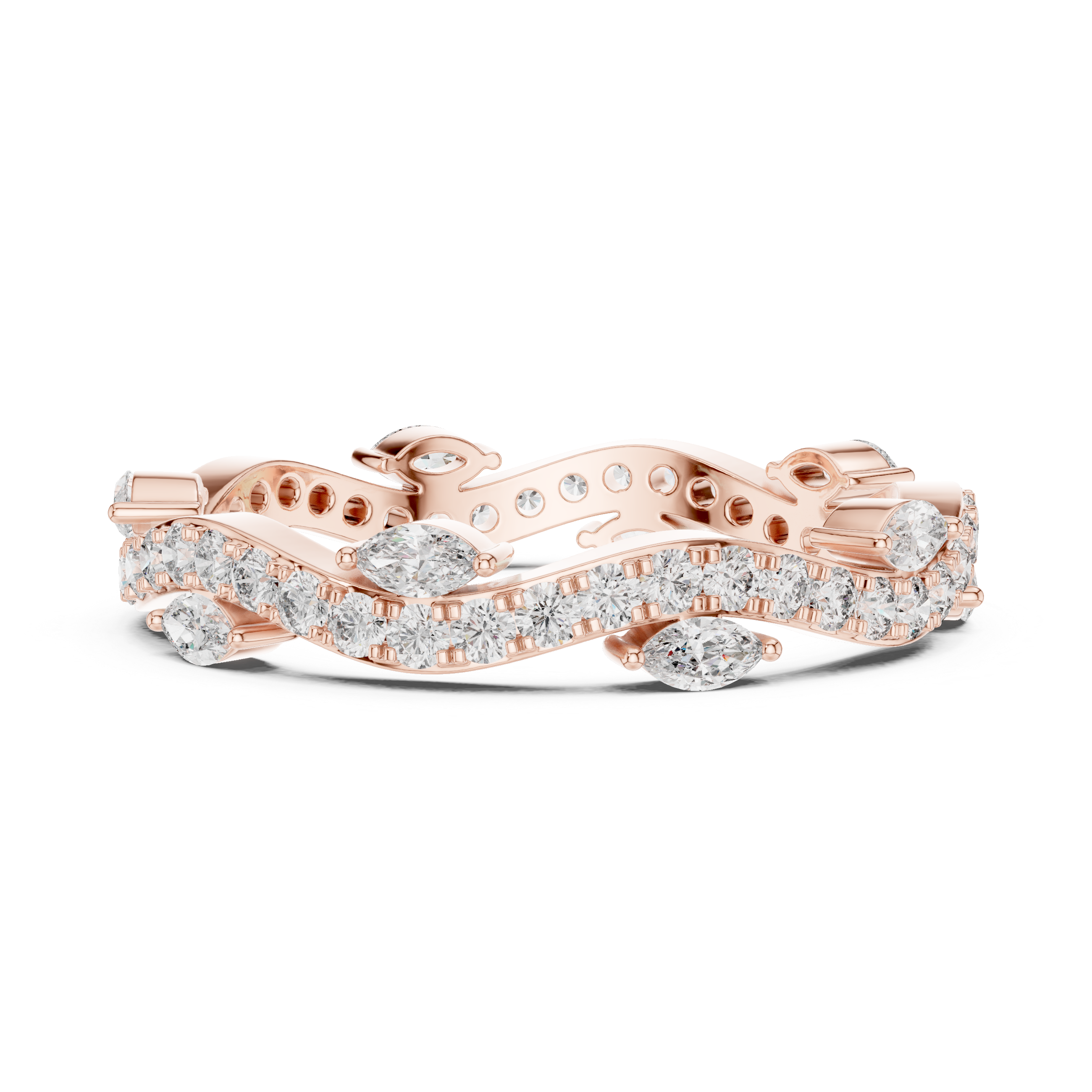 Marquise and Round Diamond Eternity Band