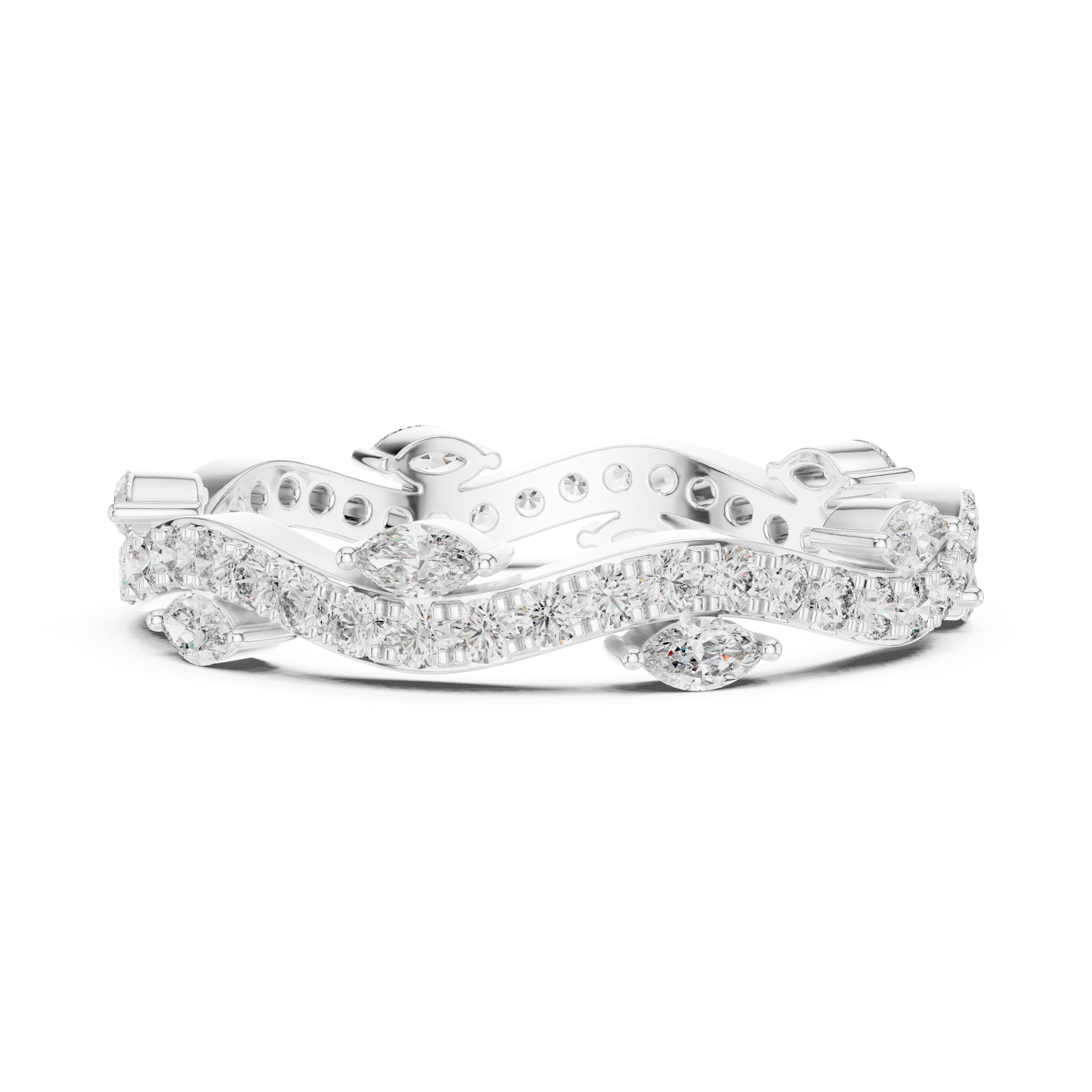 Marquise and Round Diamond Eternity Band