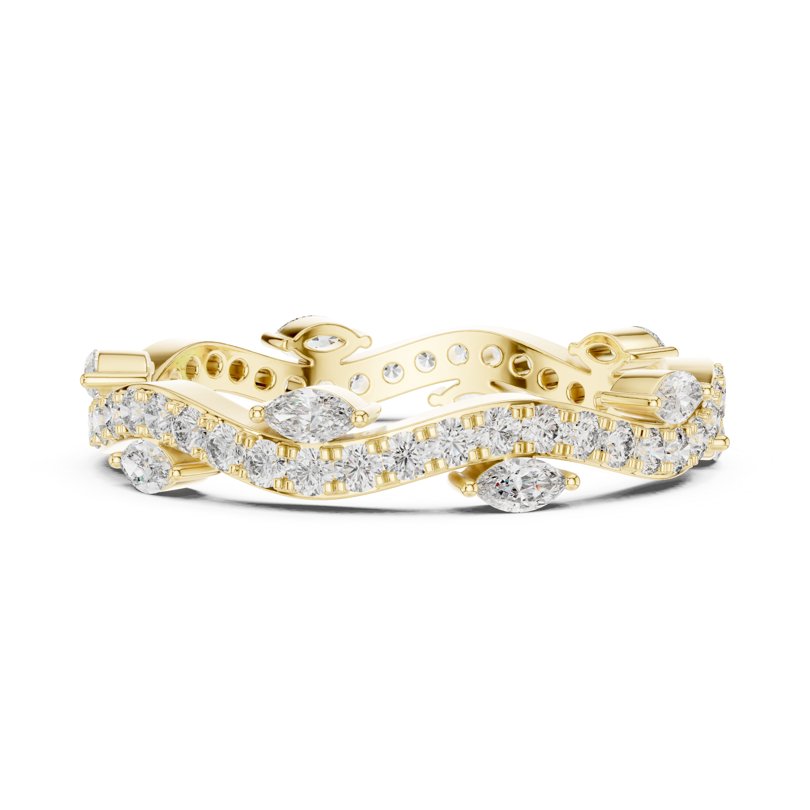 Marquise and Round Diamond Eternity Band