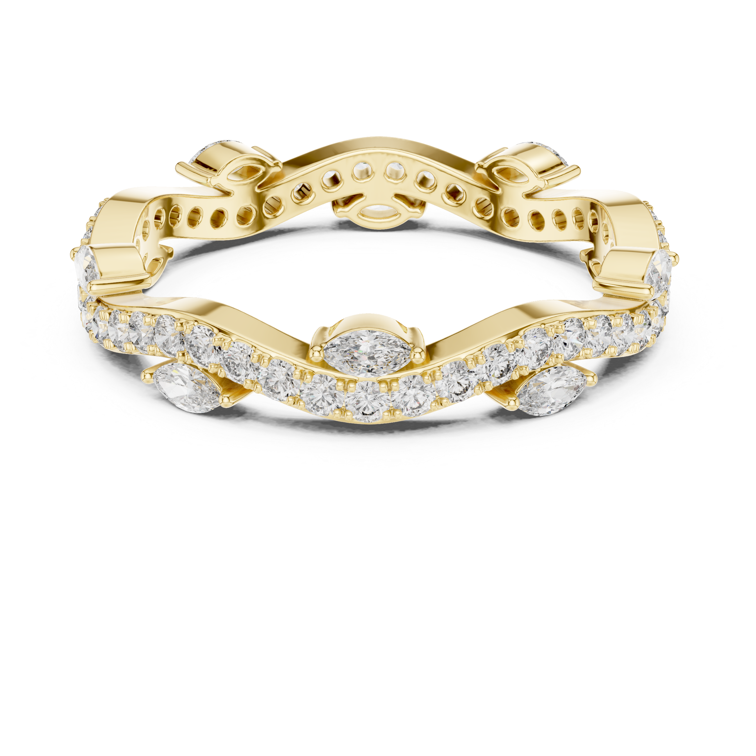 Marquise and Round Diamond Eternity Band