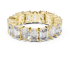 Mixed Shape Diamond Eternity Band with Round and Emerald Cut Stones