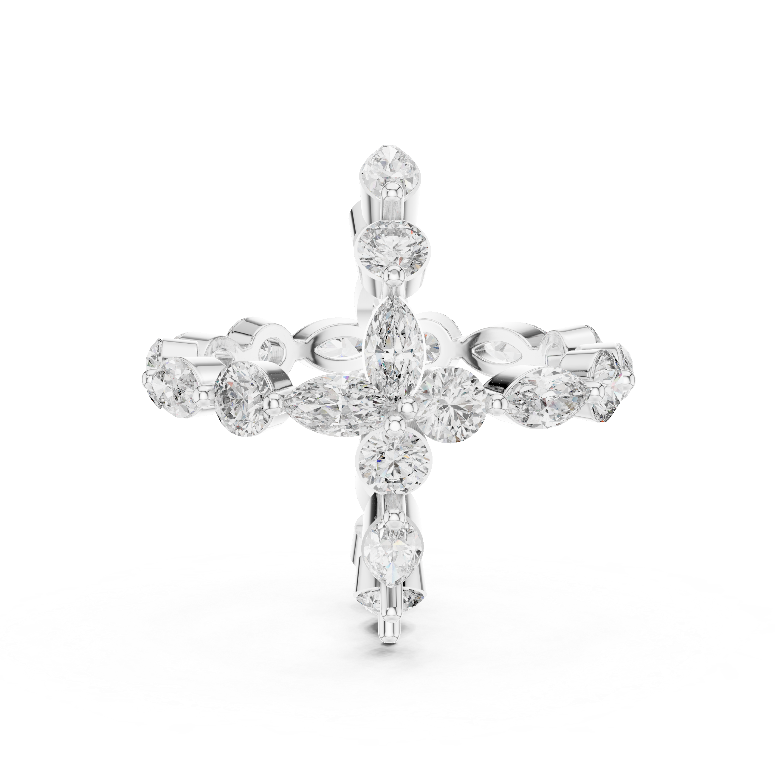Marquise and Round Diamond Eternity Band