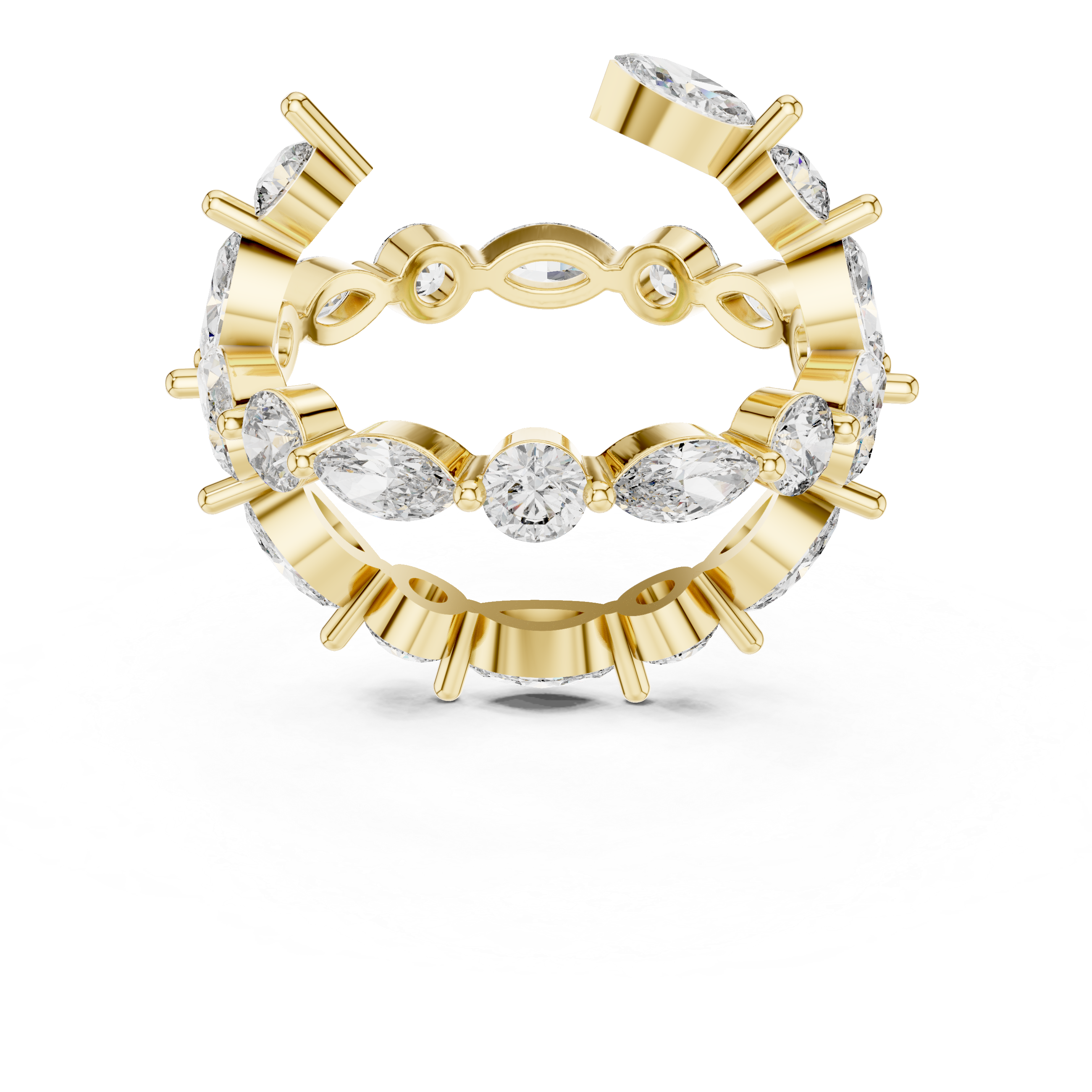 Marquise and Round Diamond Eternity Band