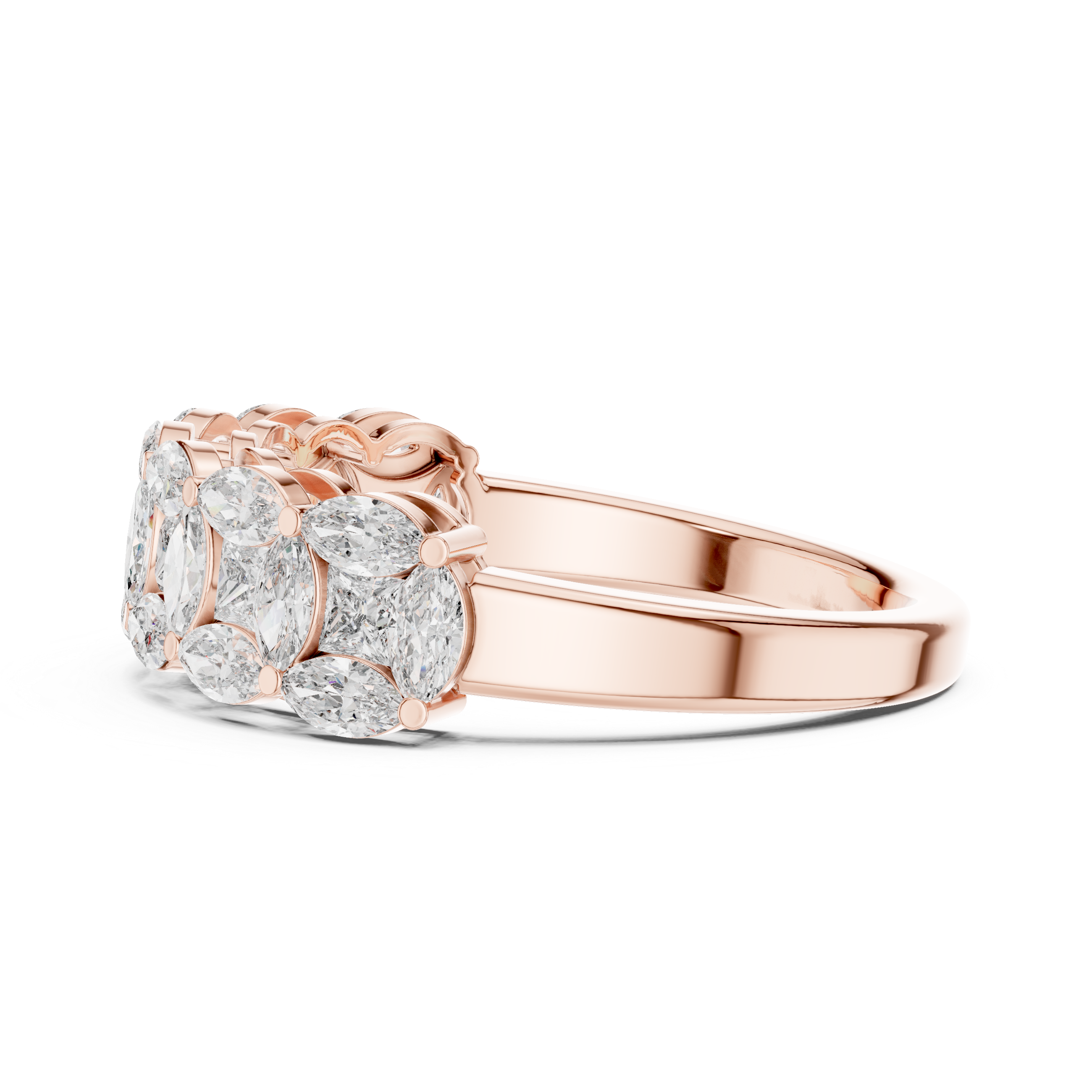 Marquise Diamond Cluster Band