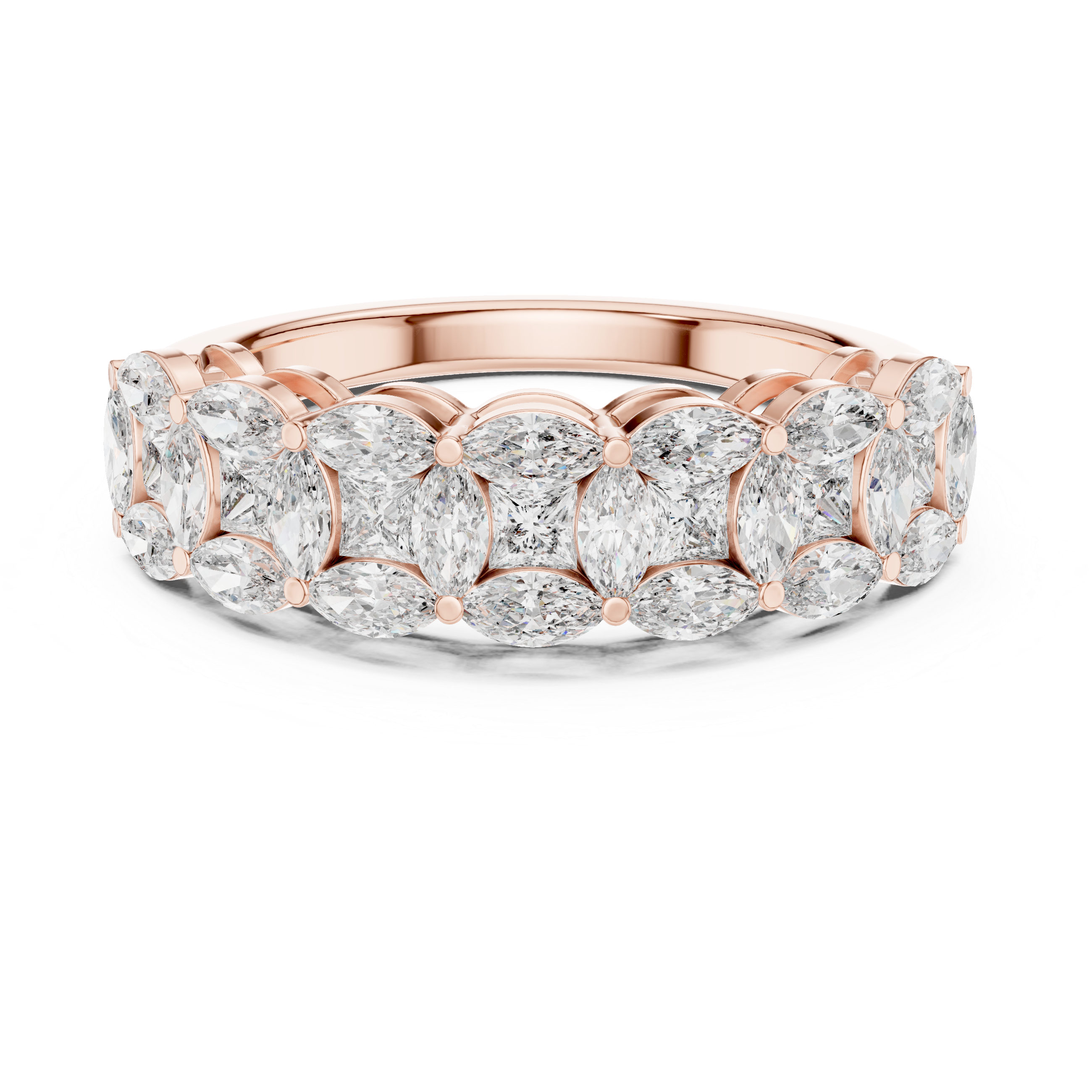 Marquise Diamond Cluster Band