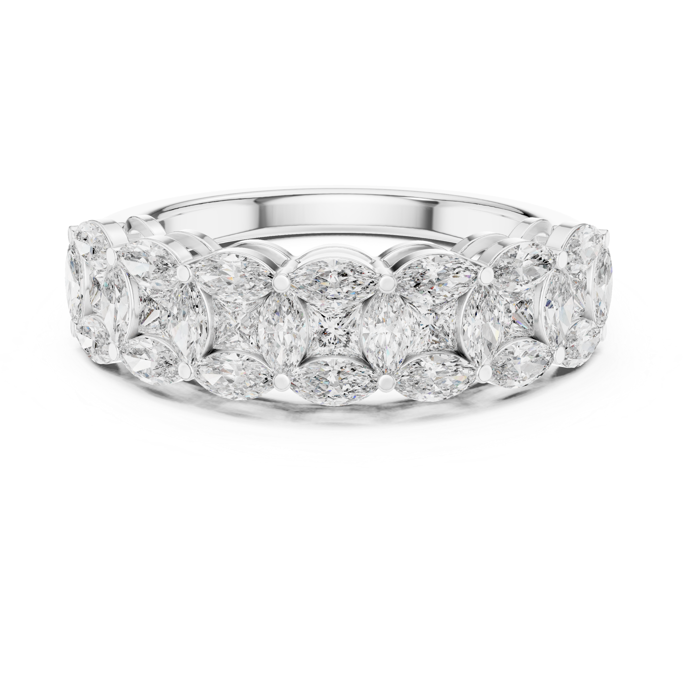 Marquise Diamond Cluster Band