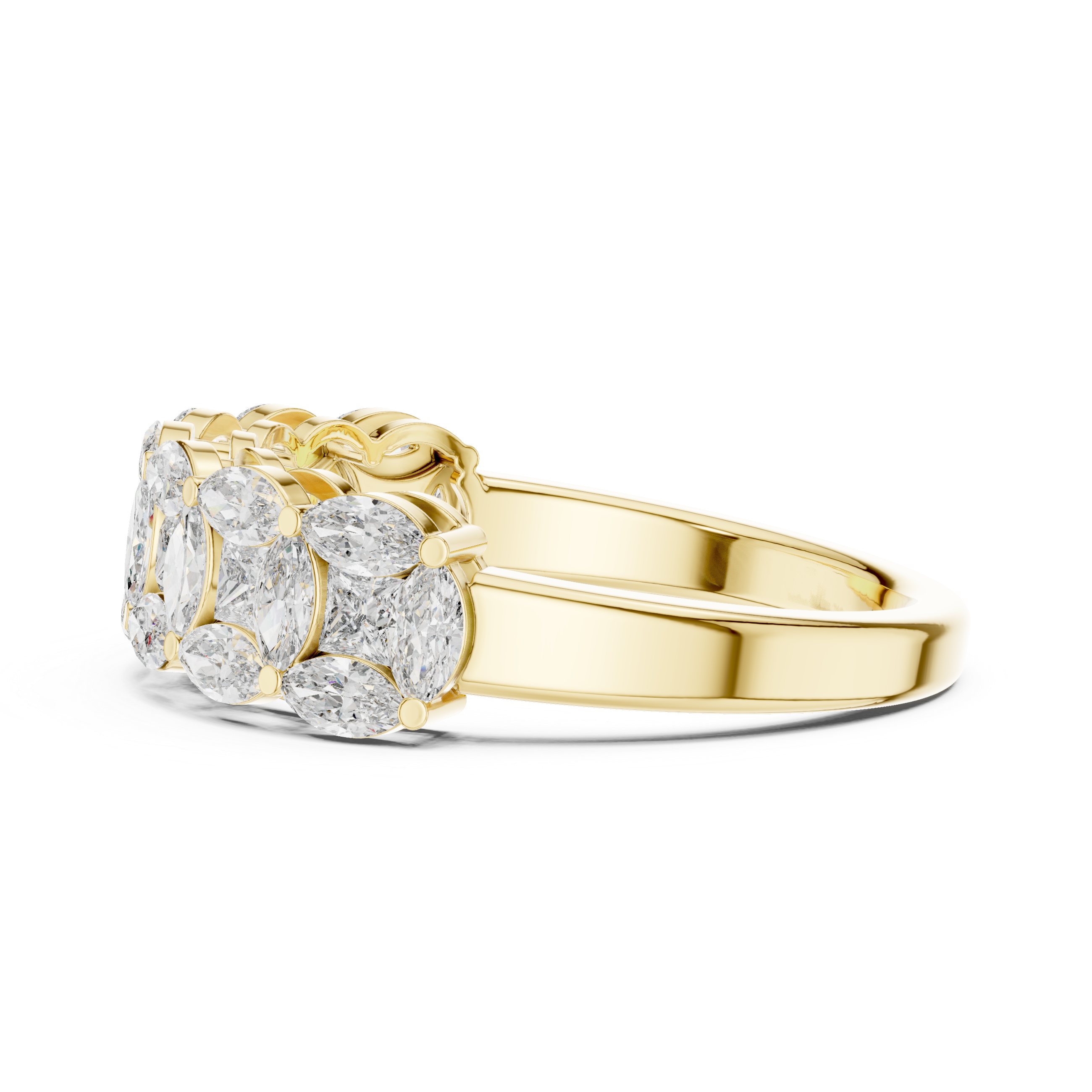 Marquise Diamond Cluster Band