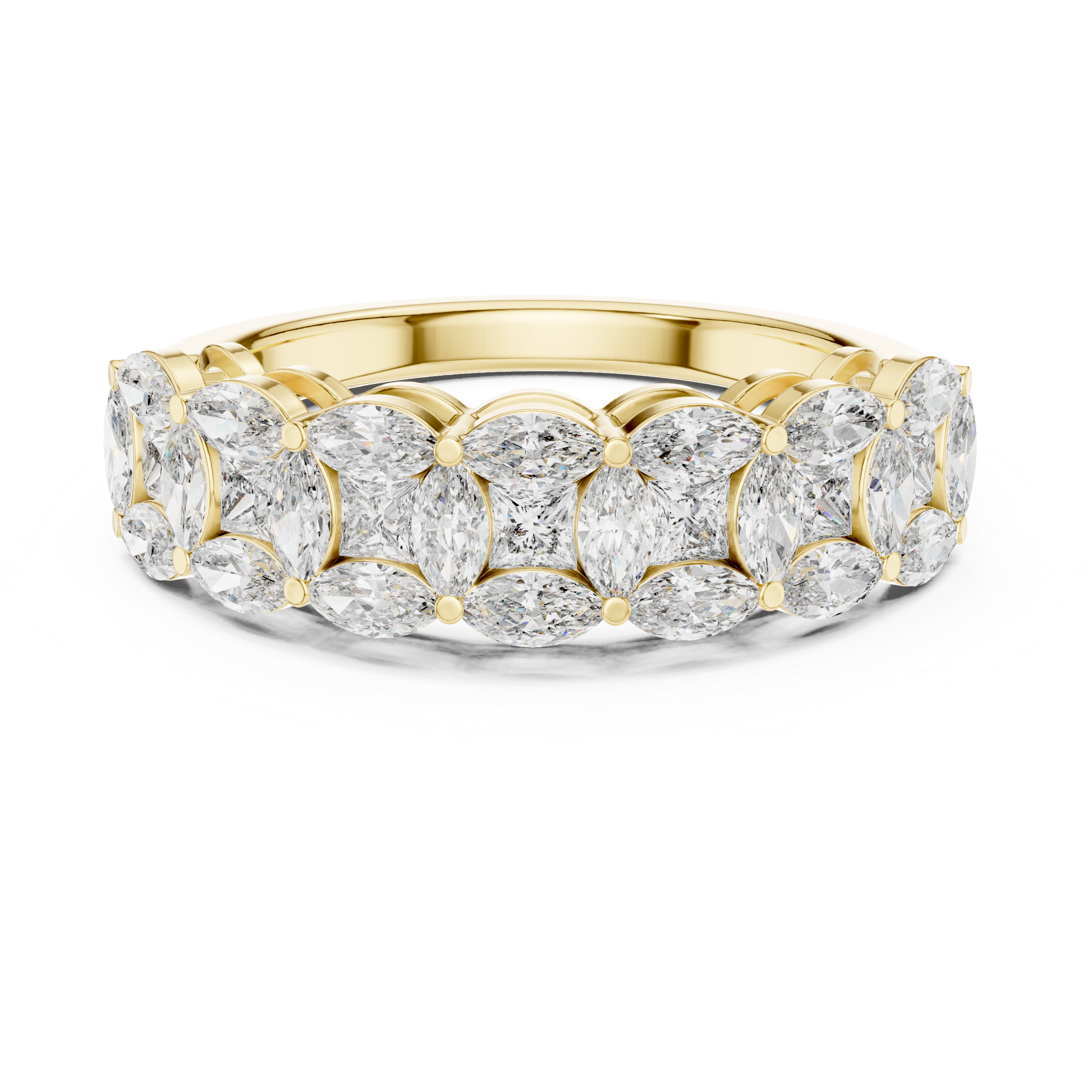 Marquise Diamond Cluster Band
