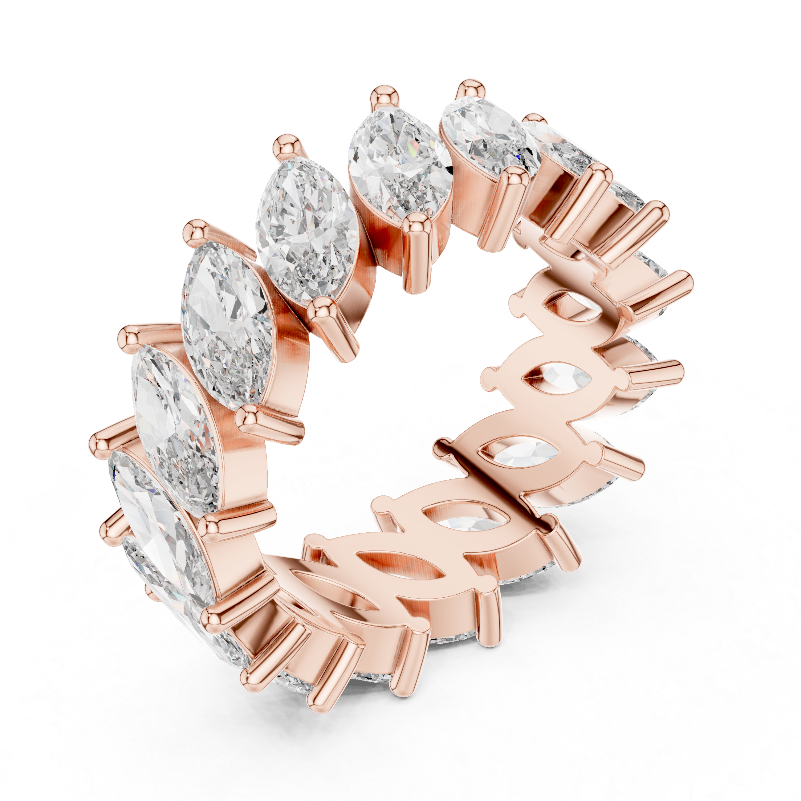 Eternity Ring with Marquise-Cut Diamonds