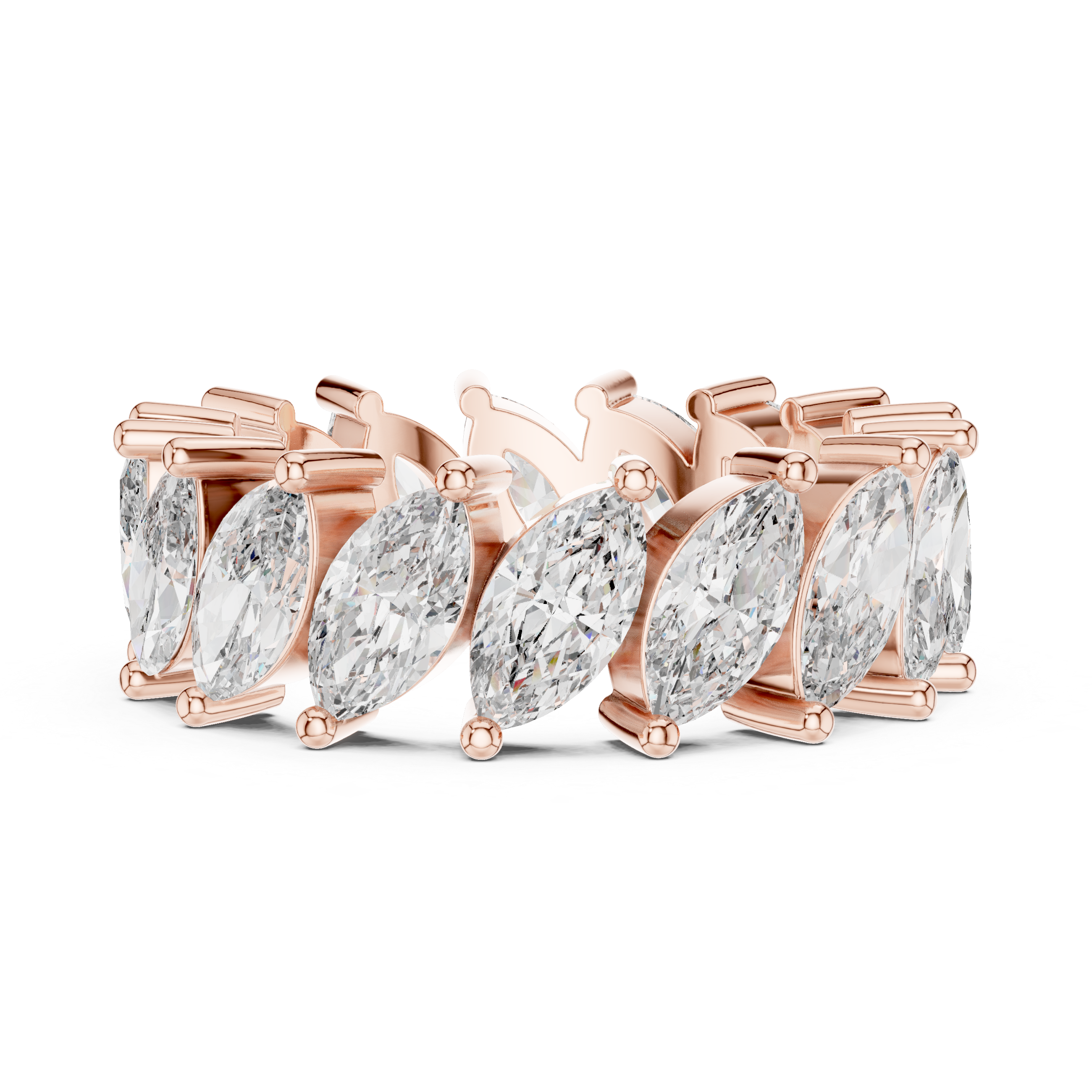 Eternity Ring with Marquise-Cut Diamonds