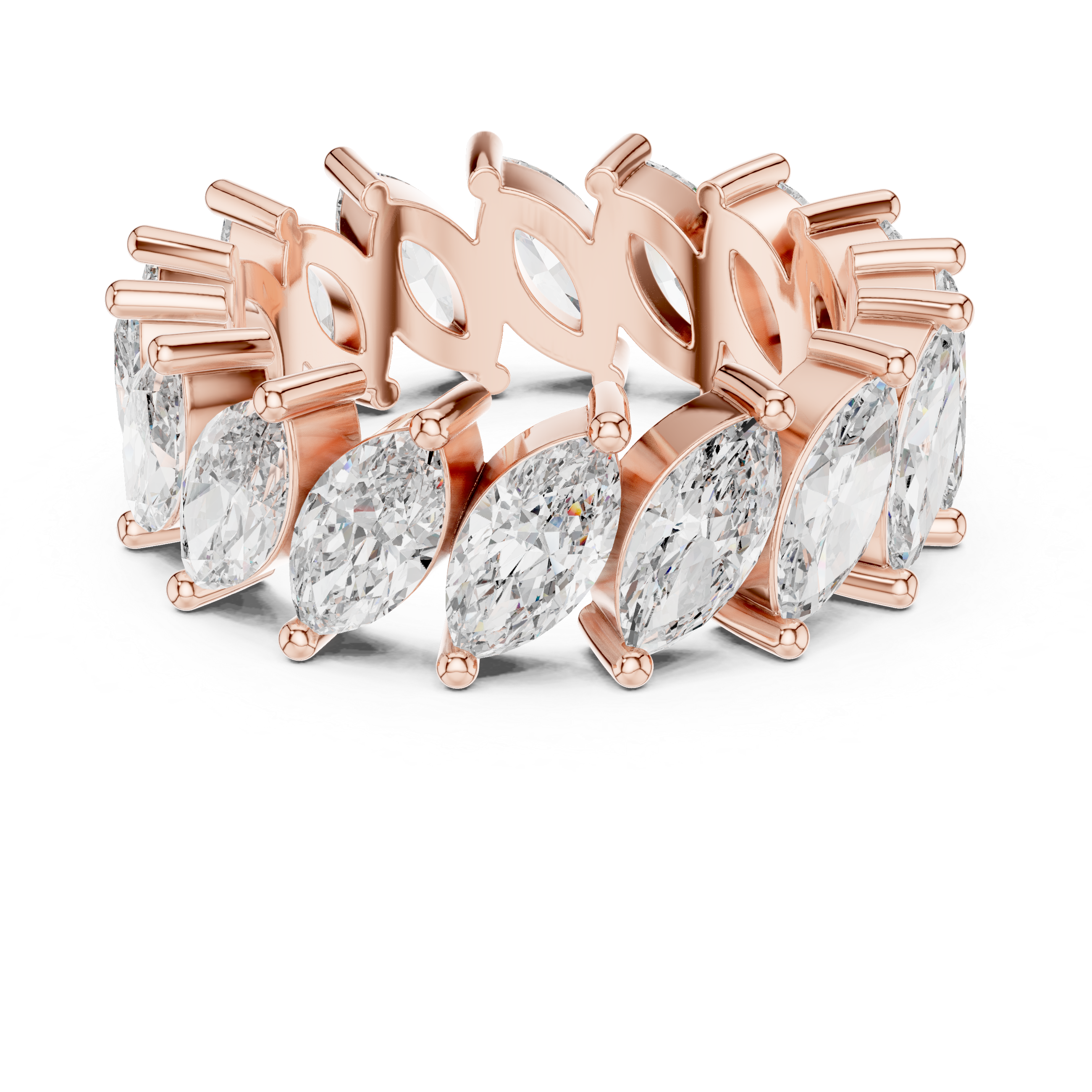 Eternity Ring with Marquise-Cut Diamonds