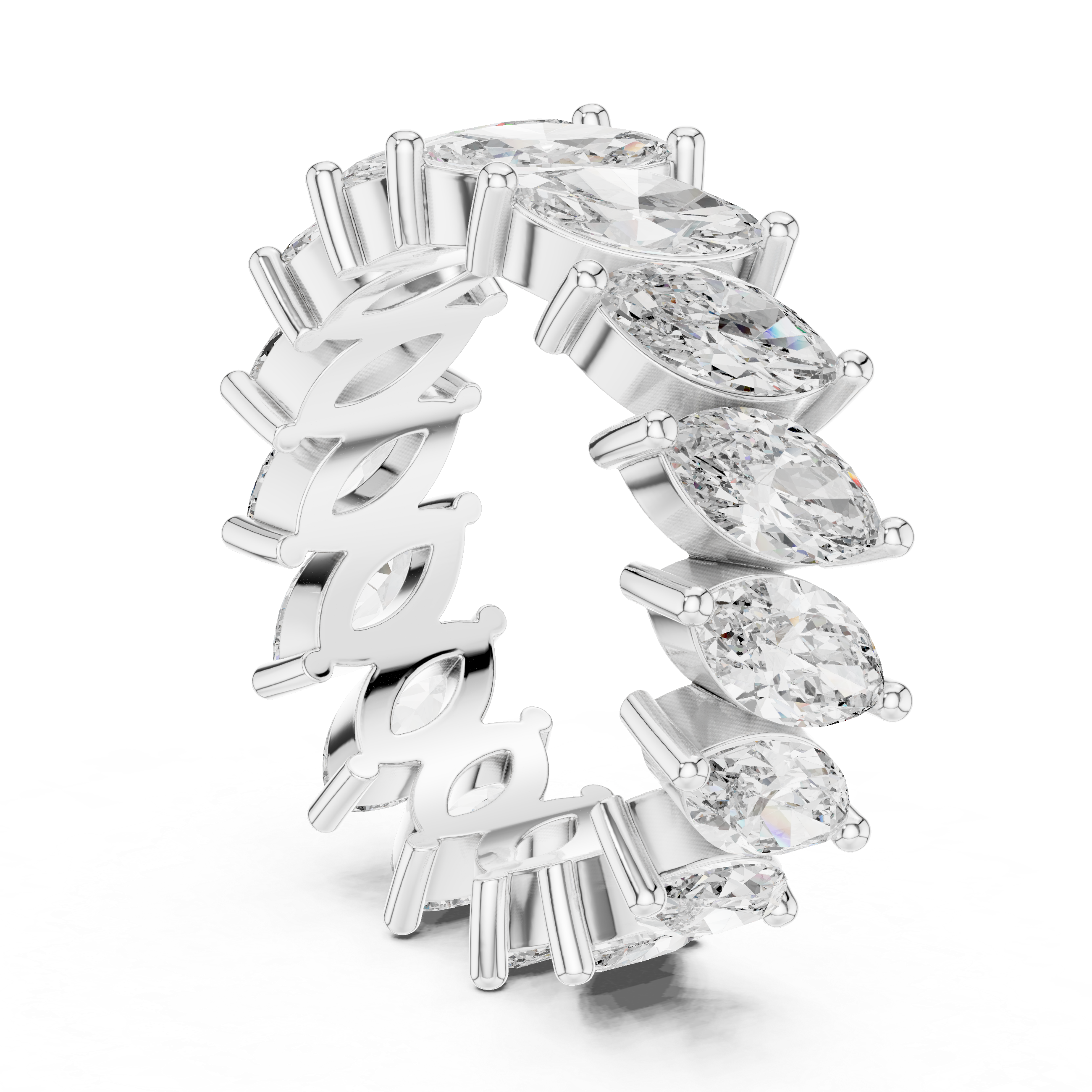 Eternity Ring with Marquise-Cut Diamonds