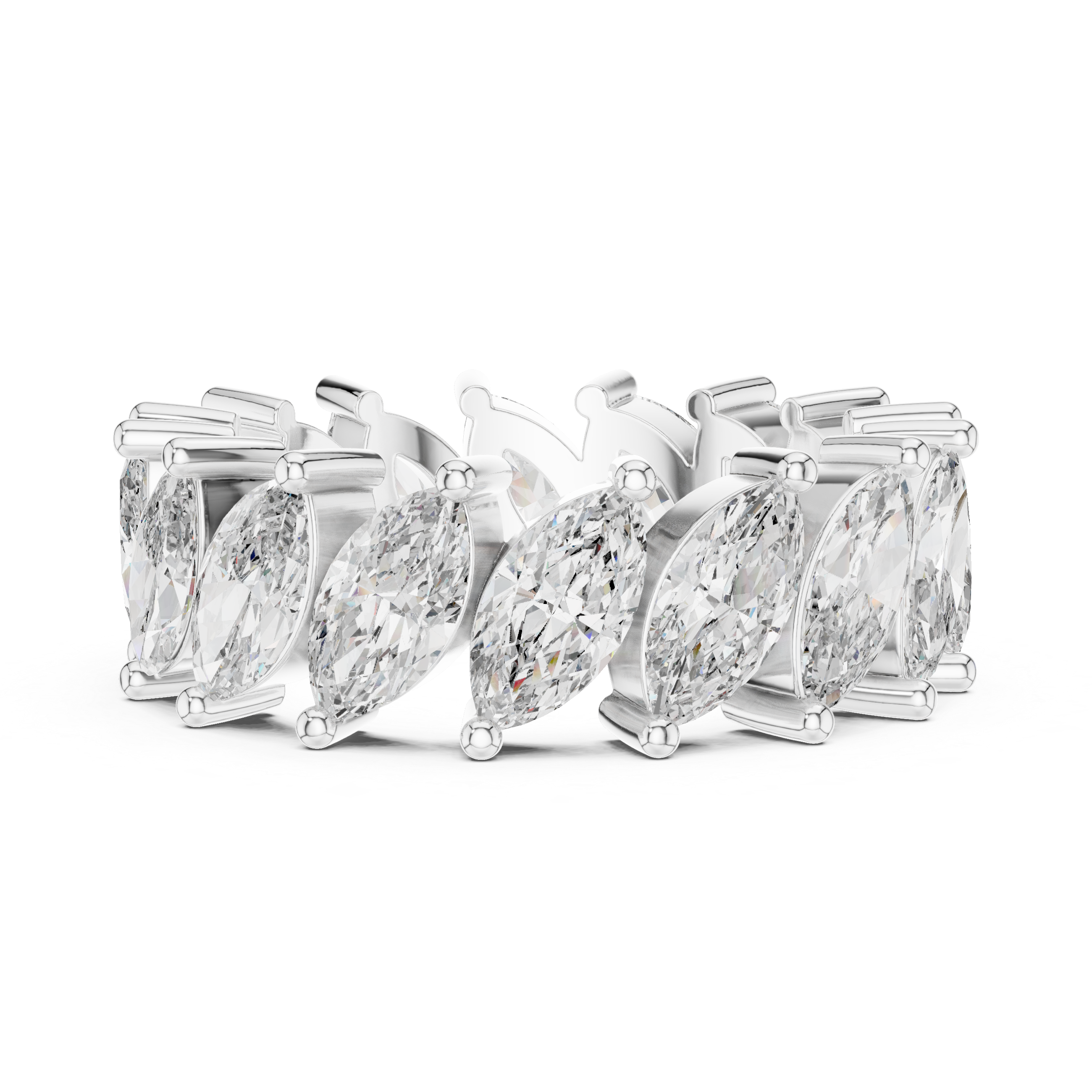 Eternity Ring with Marquise-Cut Diamonds